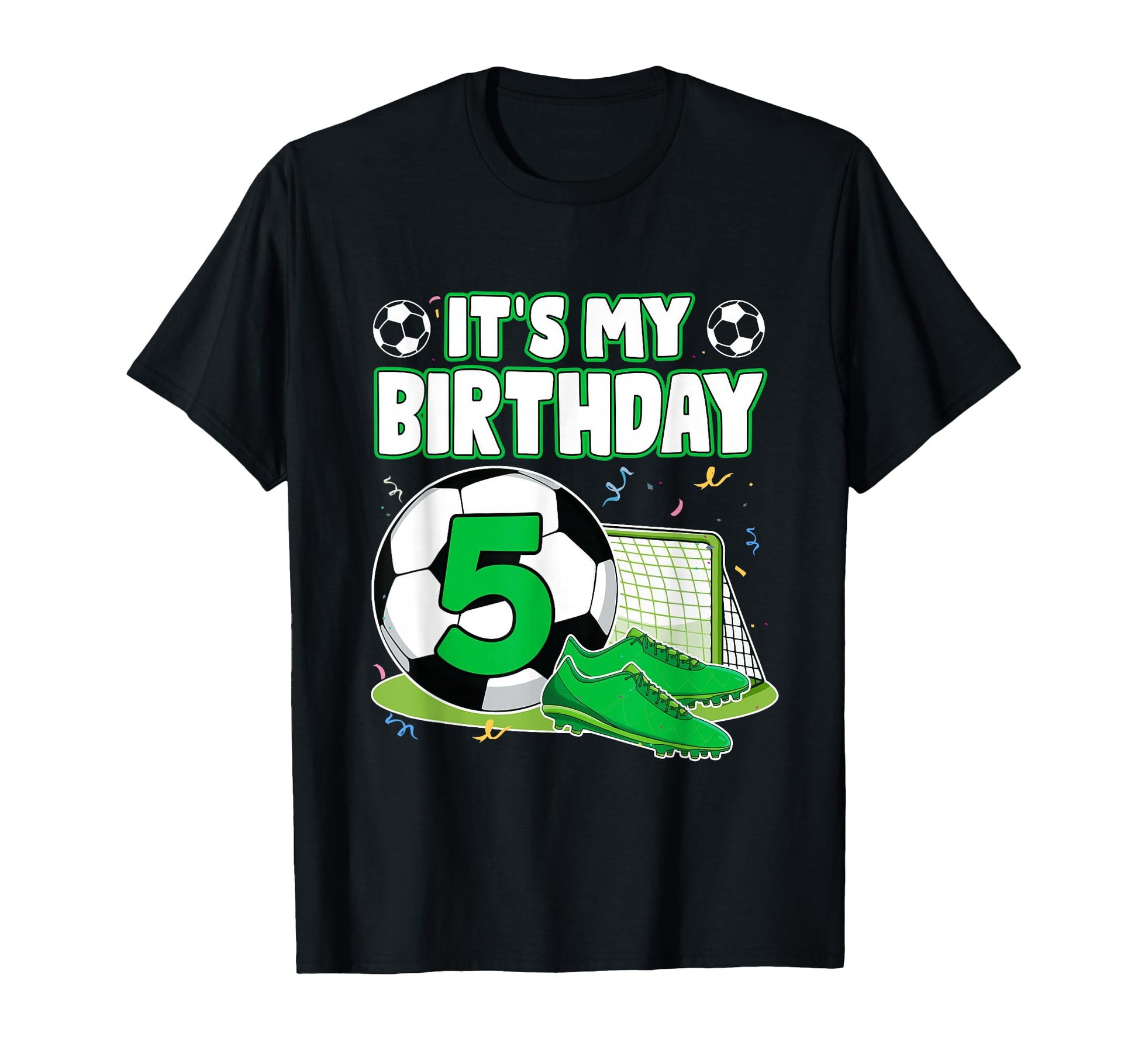Its My 5Th Birthday Soccer Party 5 Year T-Shirt - Aesthetic Graphic Unisex - T-Shirt, Sweatshirt, Hoodie