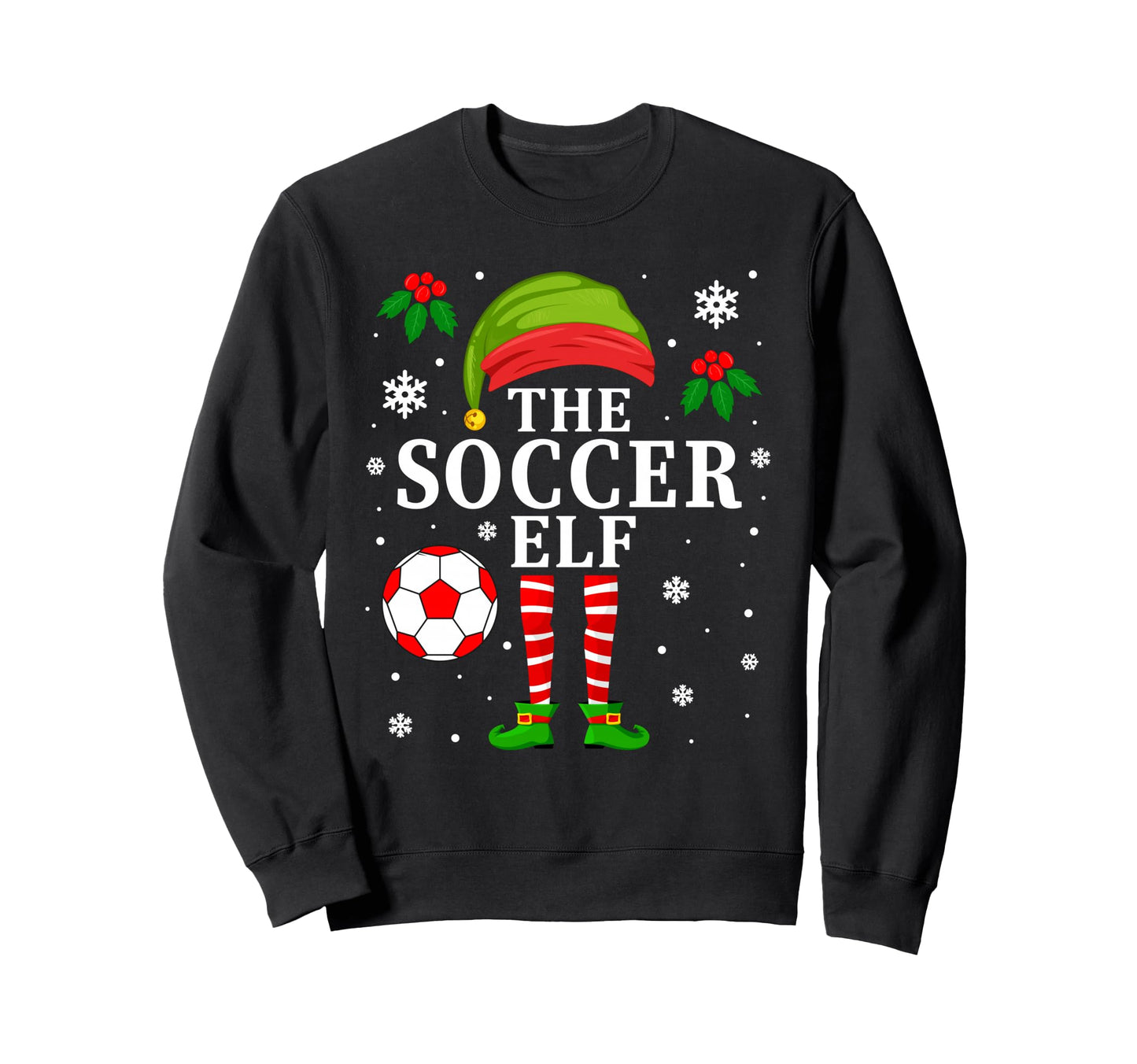 Soccer Elf Matching Soccer Sweatshirt - Fun Novelty Design for Adults - T-Shirt, Sweatshirt, Hoodie