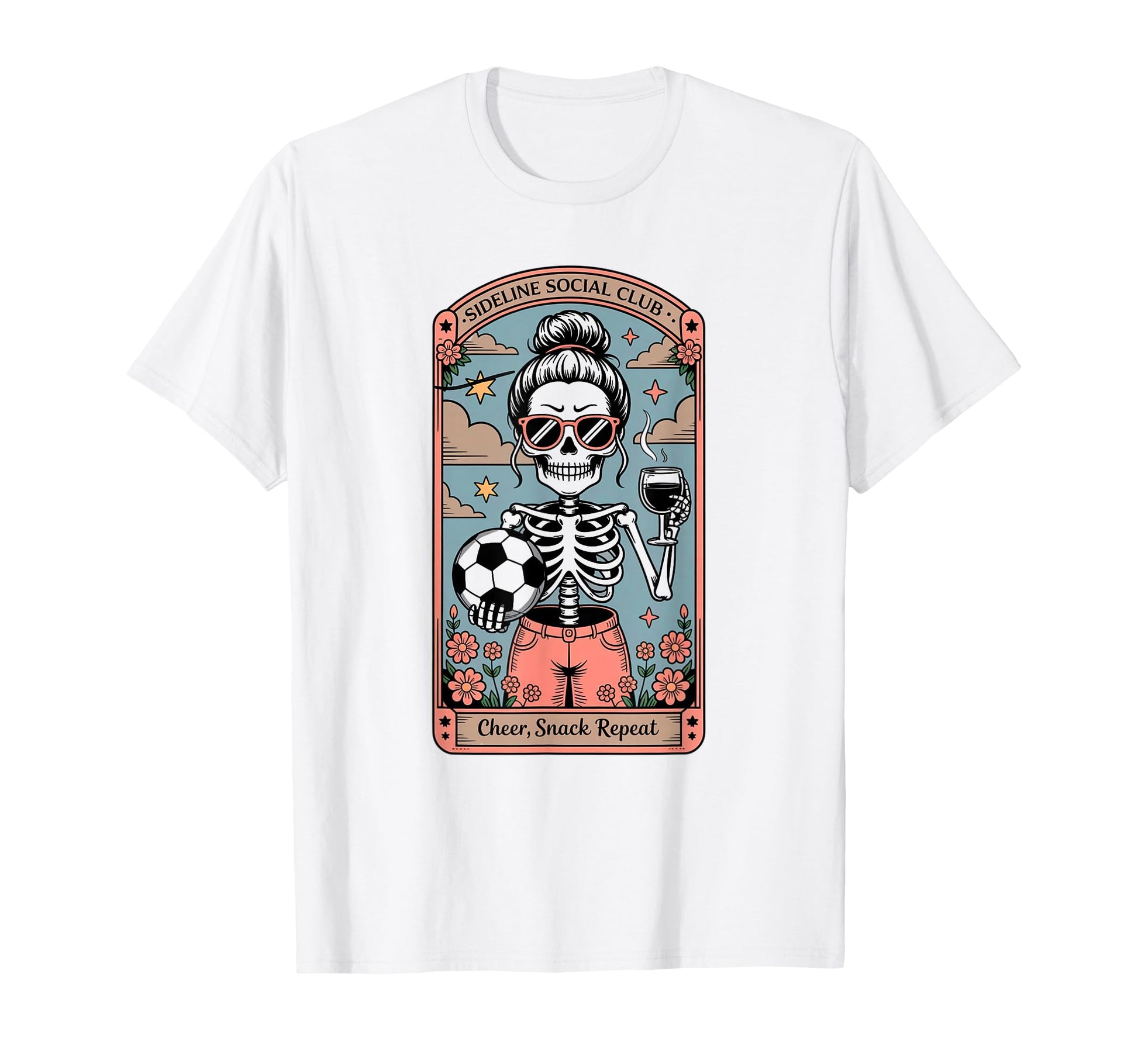 Sideline Social Club Skeleton T-Shirt - Fun Novelty Design for Adults - T-Shirt, Sweatshirt, Hoodie