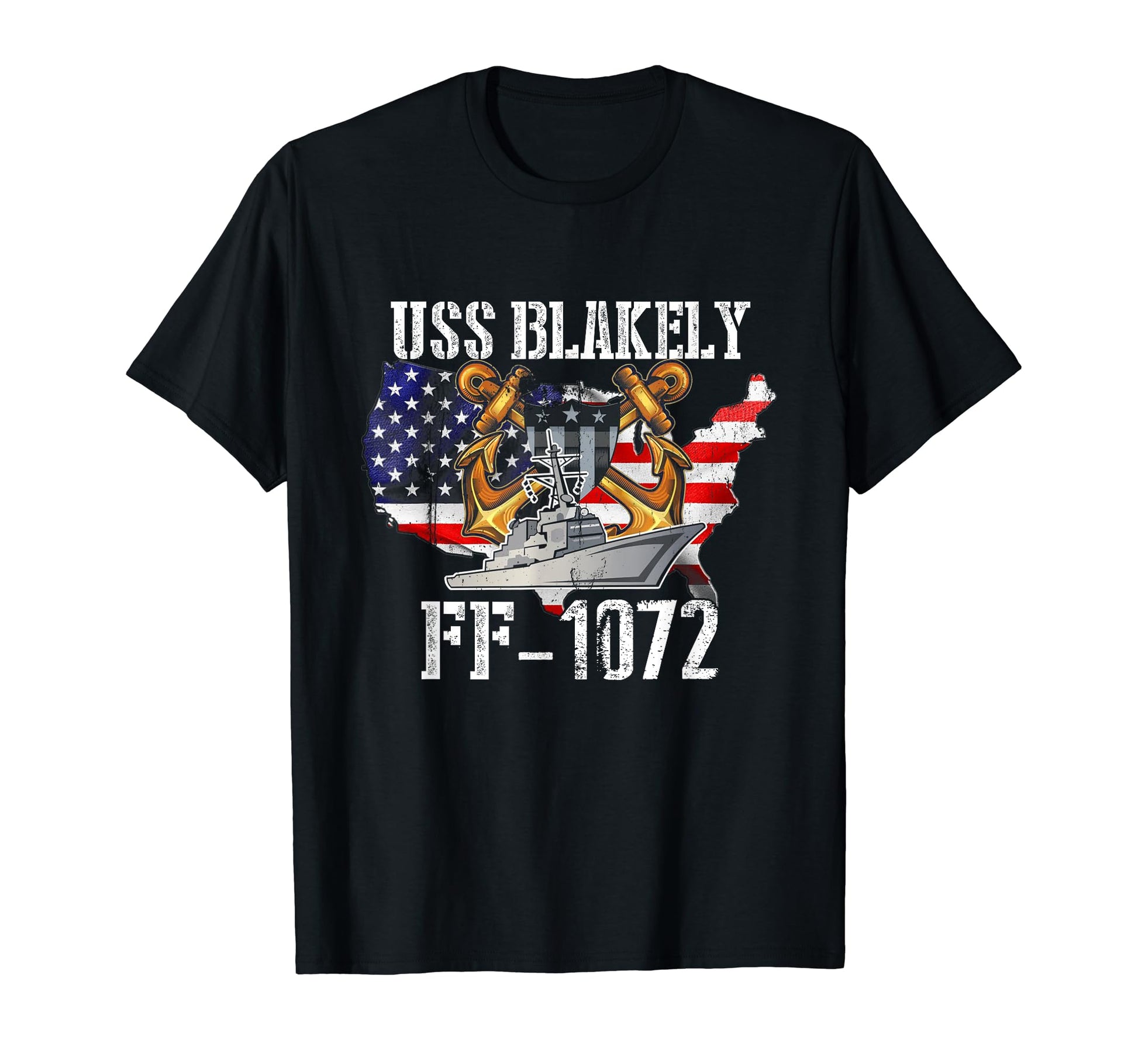 Uss Blakely Ff 1072 Frigate Veterans T-Shirt - Novelty Apparel for Adults - T-Shirt, Sweatshirt, Hoodie
