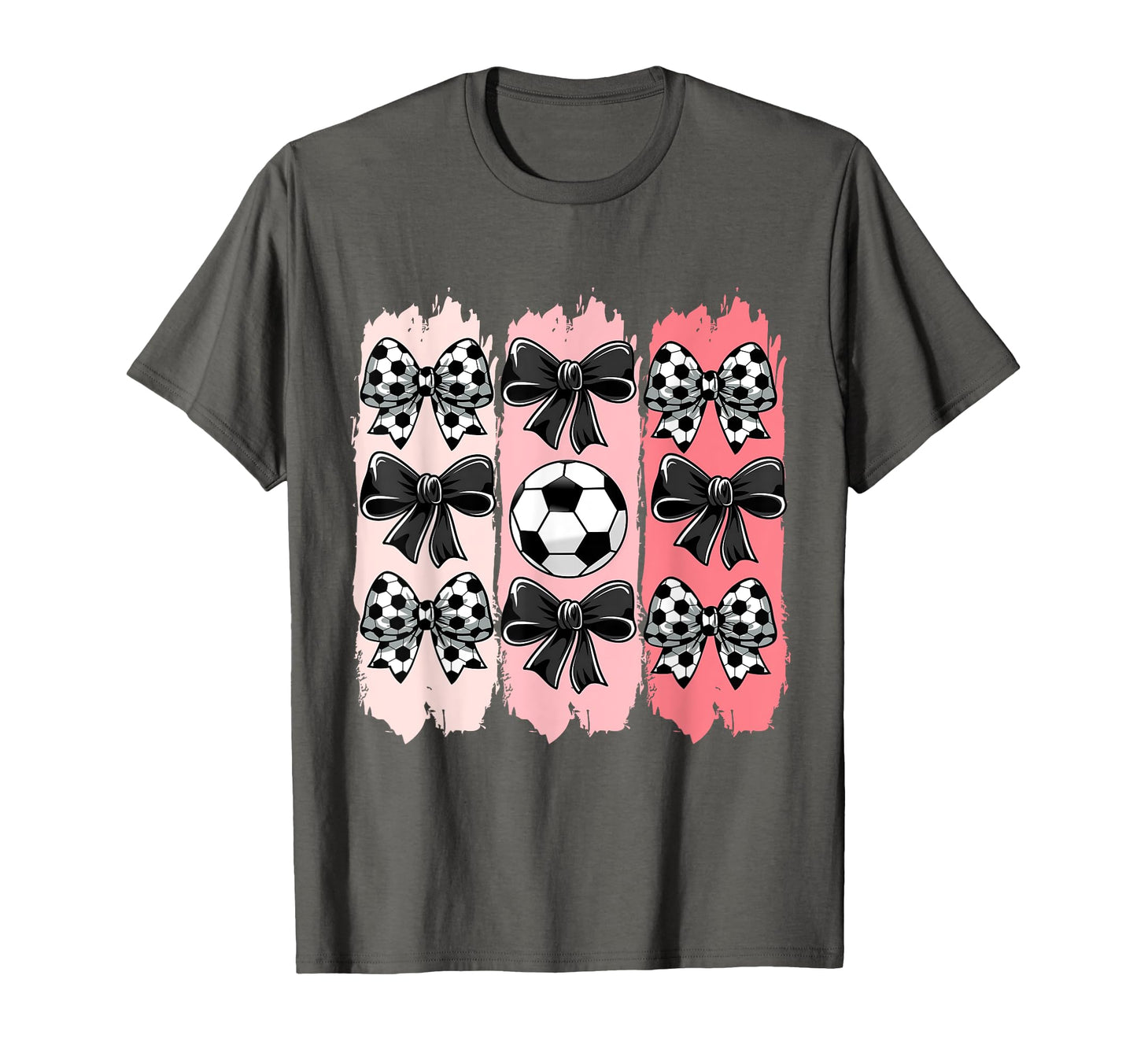 Soccer Coquette Bow Soccer Ball T-Shirt - Aesthetic Graphic for Adults - T-Shirt, Sweatshirt, Hoodie