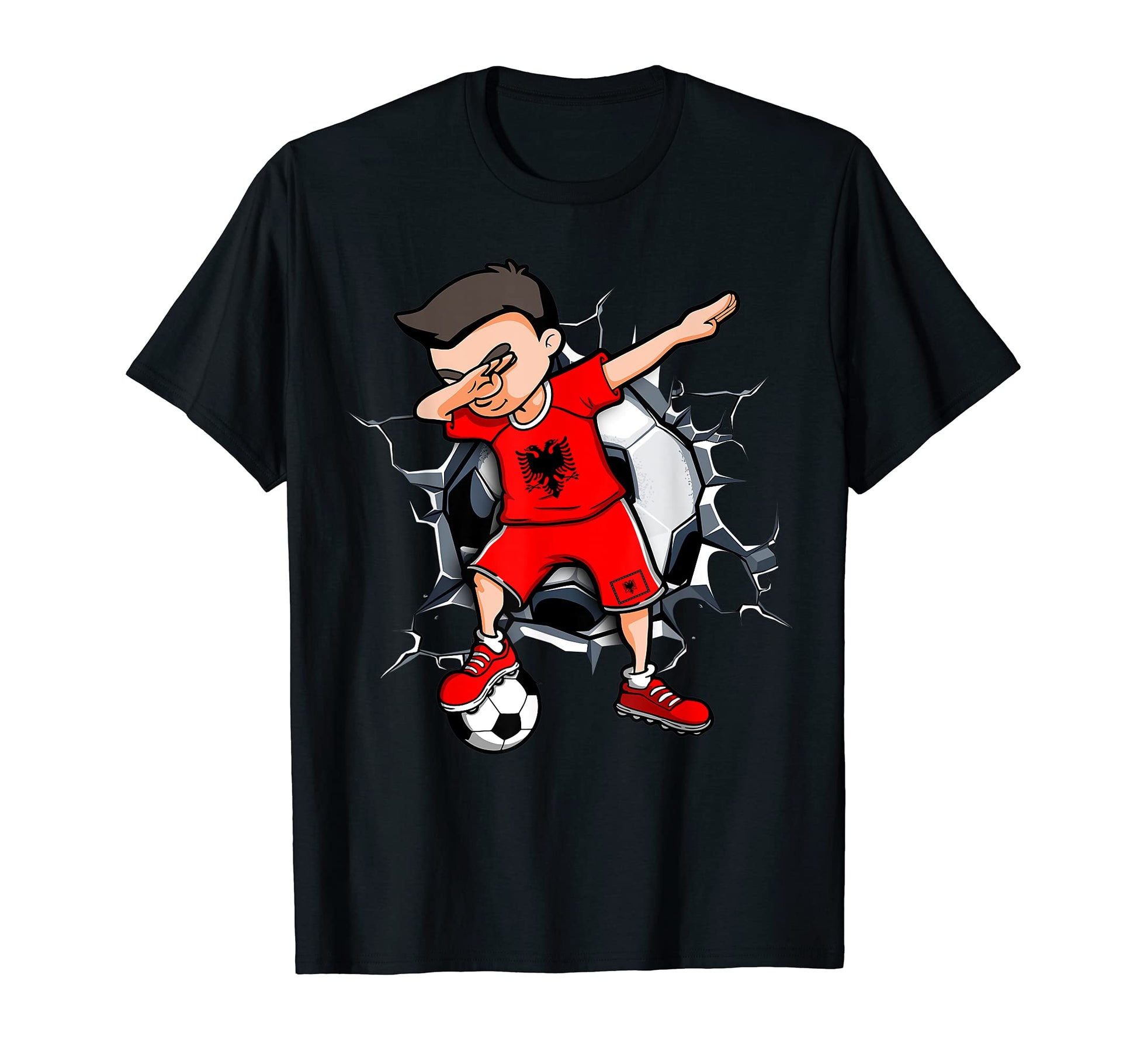 Dabbing Soccer Albania Football Fans T-Shirt - Novelty Apparel for Adults - T-Shirt, Sweatshirt, Hoodie