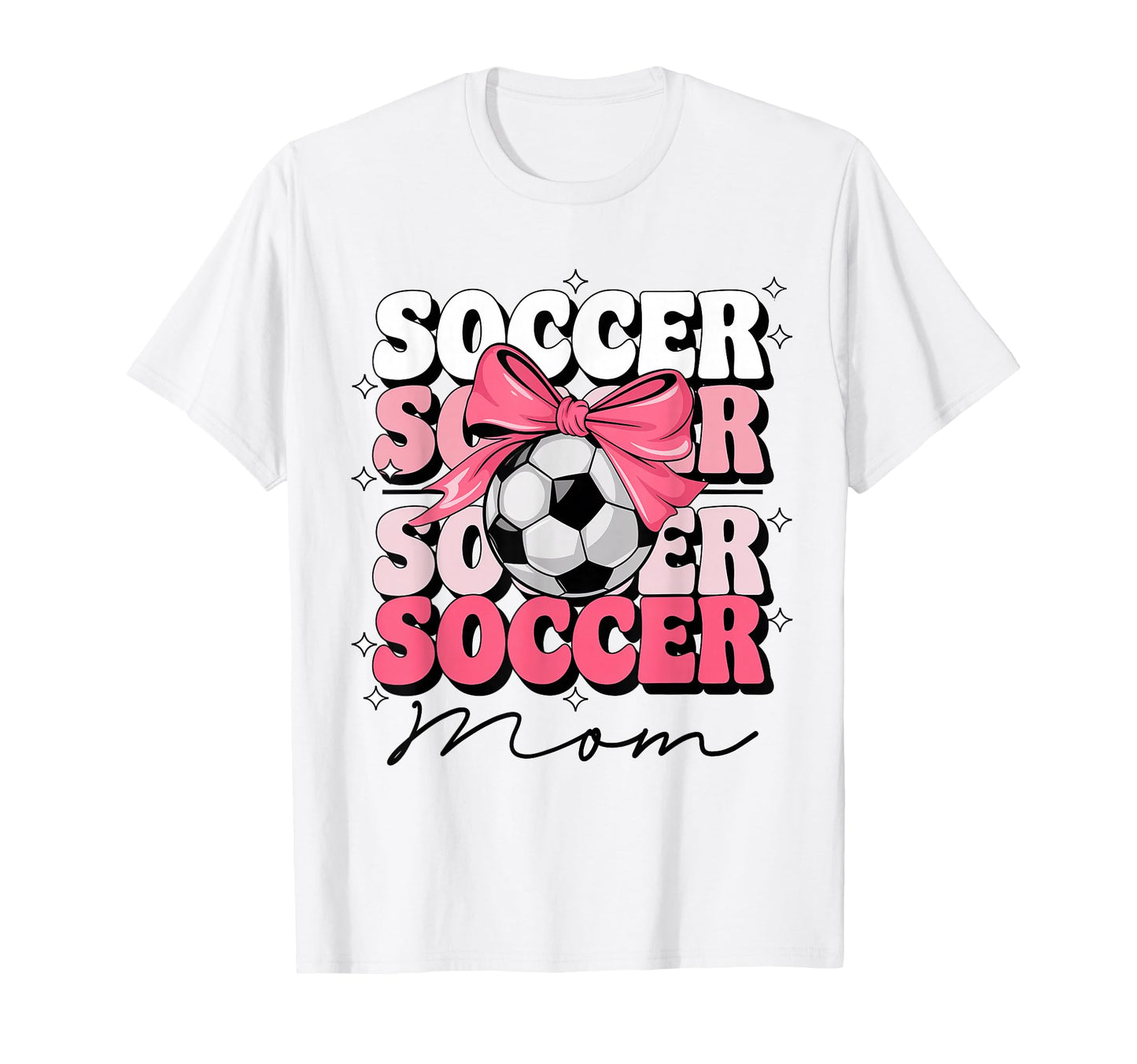 Groovy Soccer Mom Mother Coquette Bow T-Shirt - Custom Art Print Men Women - T-Shirt, Sweatshirt, Hoodie