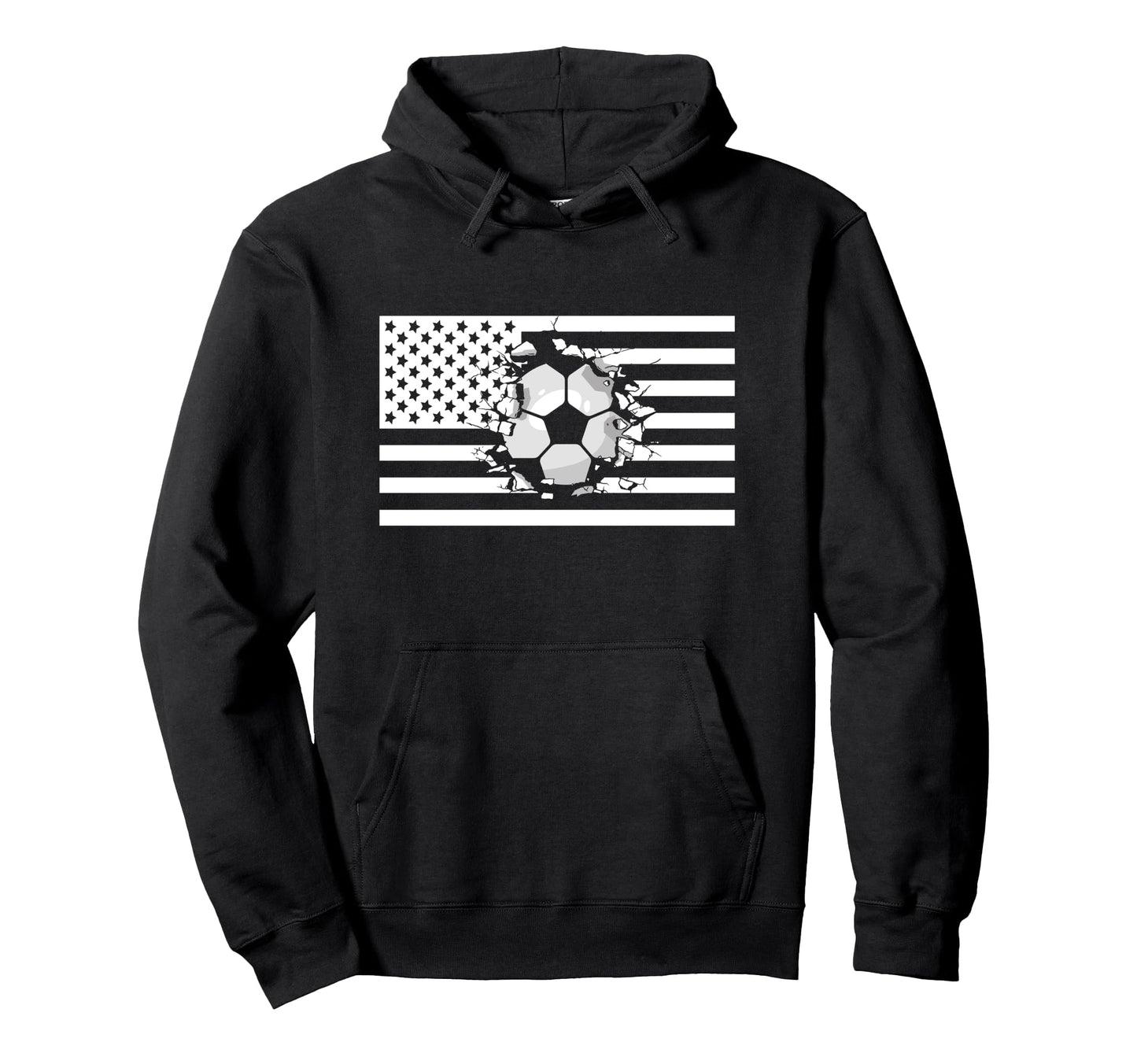 American Flag Soccer Soccer Hoodie - Unique Graphic Men Women - T-Shirt, Sweatshirt, Hoodie