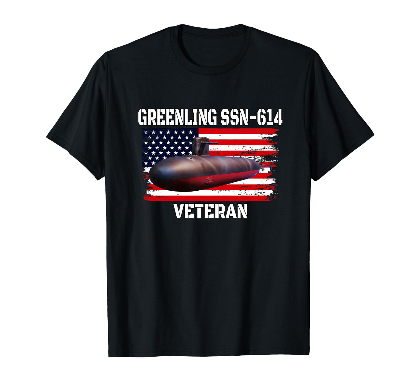 Submarine Uss Greenling Ssn 614 Veteran T-Shirt - Novelty Apparel Unisex - T-Shirt, Sweatshirt, Hoodie
