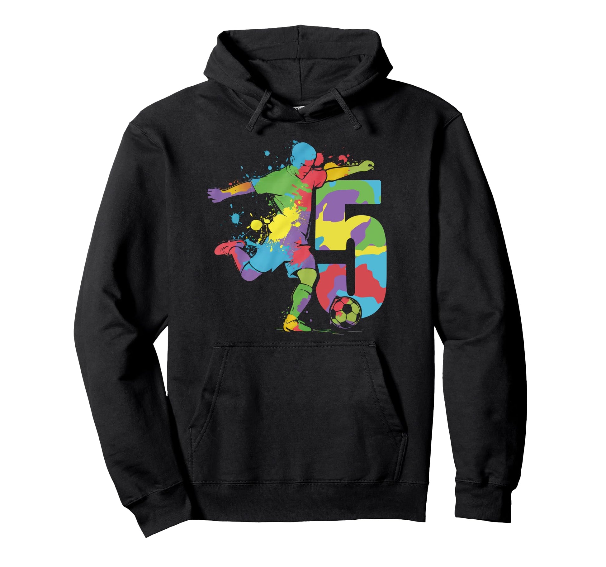 5 Soccer Birthday Gift Soccer Fan Sports Hoodie - Minimalist Print Unisex - T-Shirt, Sweatshirt, Hoodie
