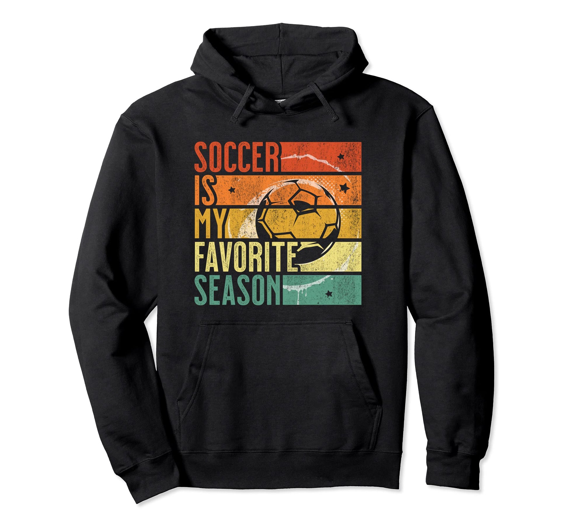 Distressed Soccer Is My Favorite Season Hoodie - Custom Art Print Men Women - T-Shirt, Sweatshirt, Hoodie