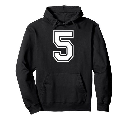 5 Number Five Team Sports Matching Hoodie - Minimalist Print Men Women - T-Shirt, Sweatshirt, Hoodie