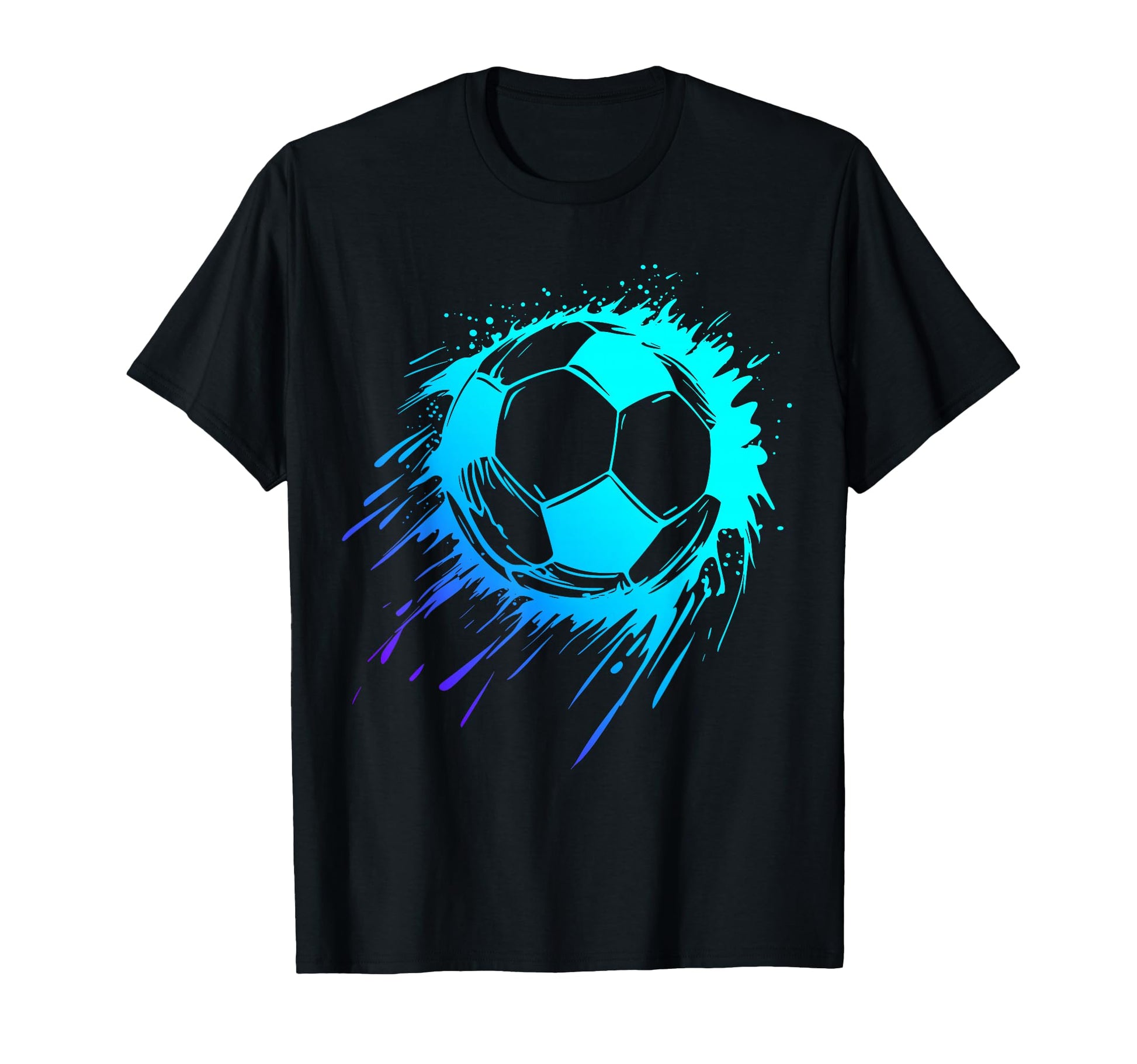 Blue Soccer Ball Soccer Player T-Shirt - Casual Everyday Wear for Adults - T-Shirt, Sweatshirt, Hoodie