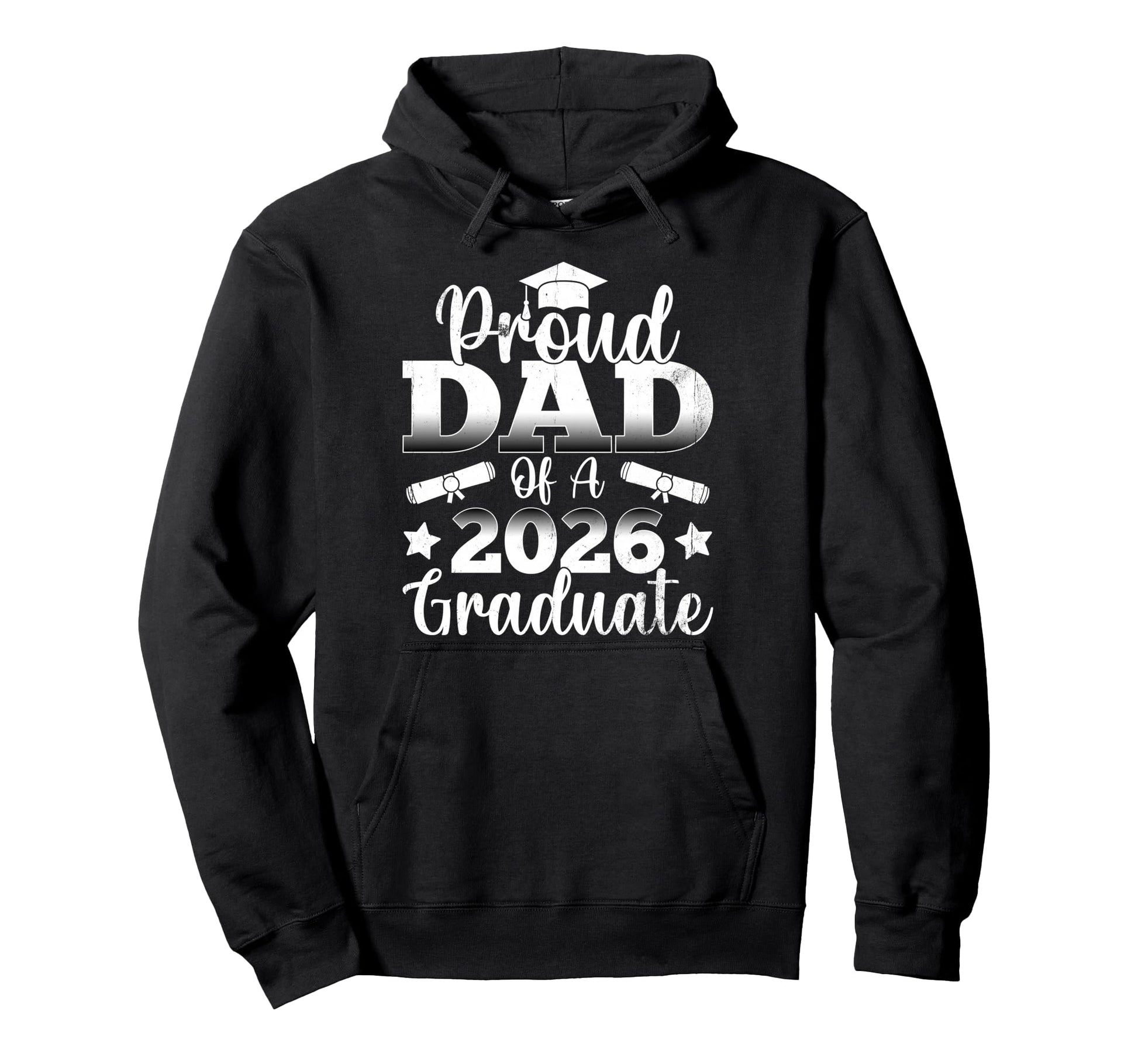 Graduate Proud Dad 2026 Senior Father Hoodie - Novelty Apparel Unisex - T-Shirt, Sweatshirt, Hoodie