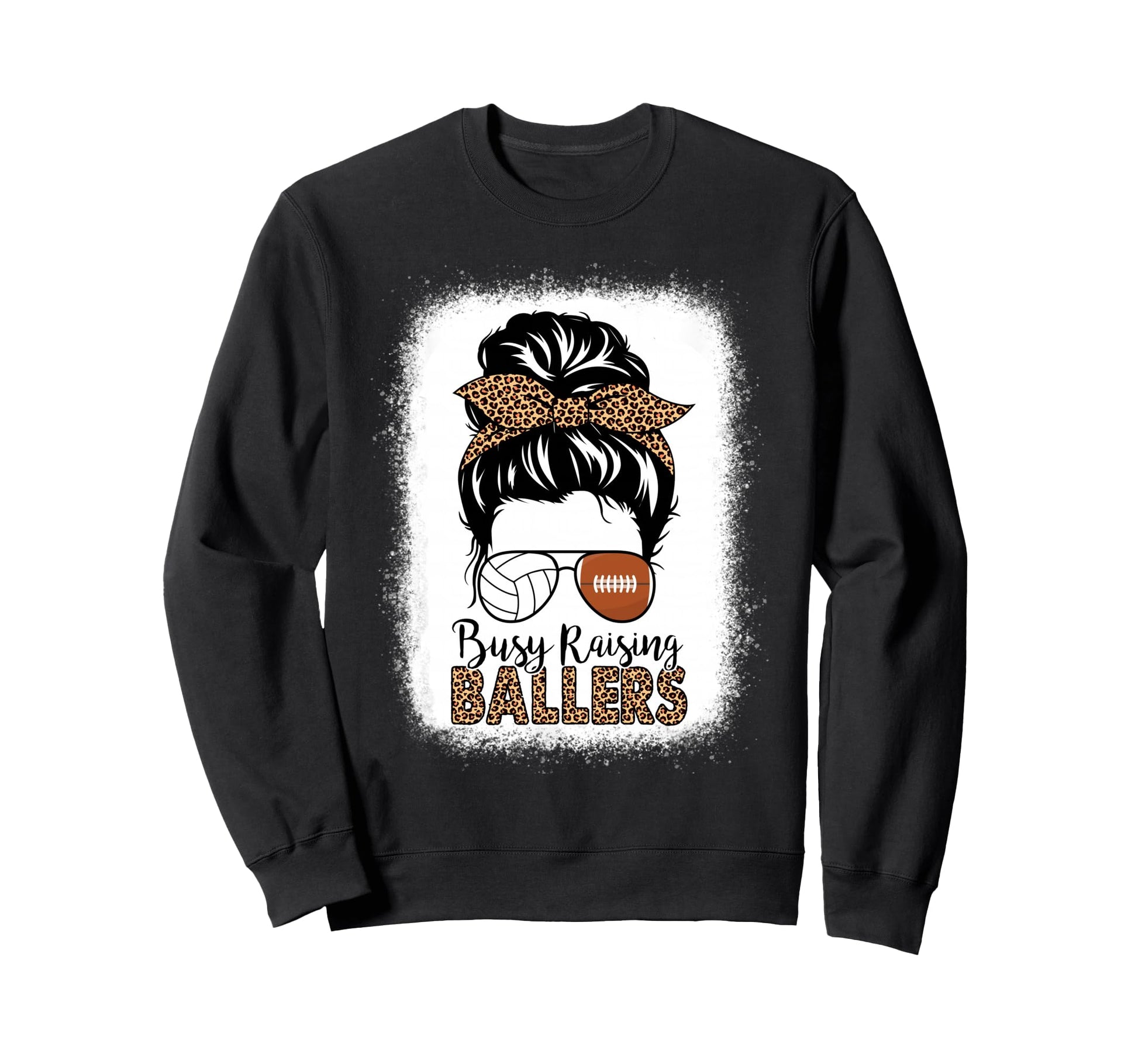 Volleyball And Football Mom Messy Sweatshirt - Streetwear Style Men Women - T-Shirt, Sweatshirt, Hoodie