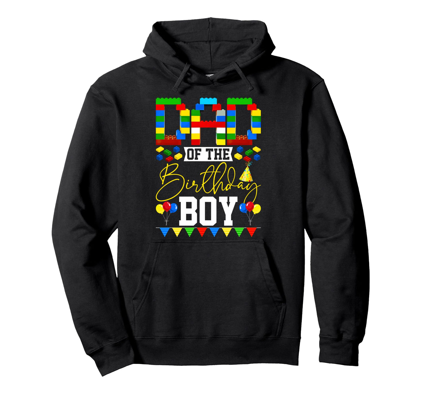 Dad Birthday Building Block Lover Hoodie - Fun Novelty Design Men Women - T-Shirt, Sweatshirt, Hoodie