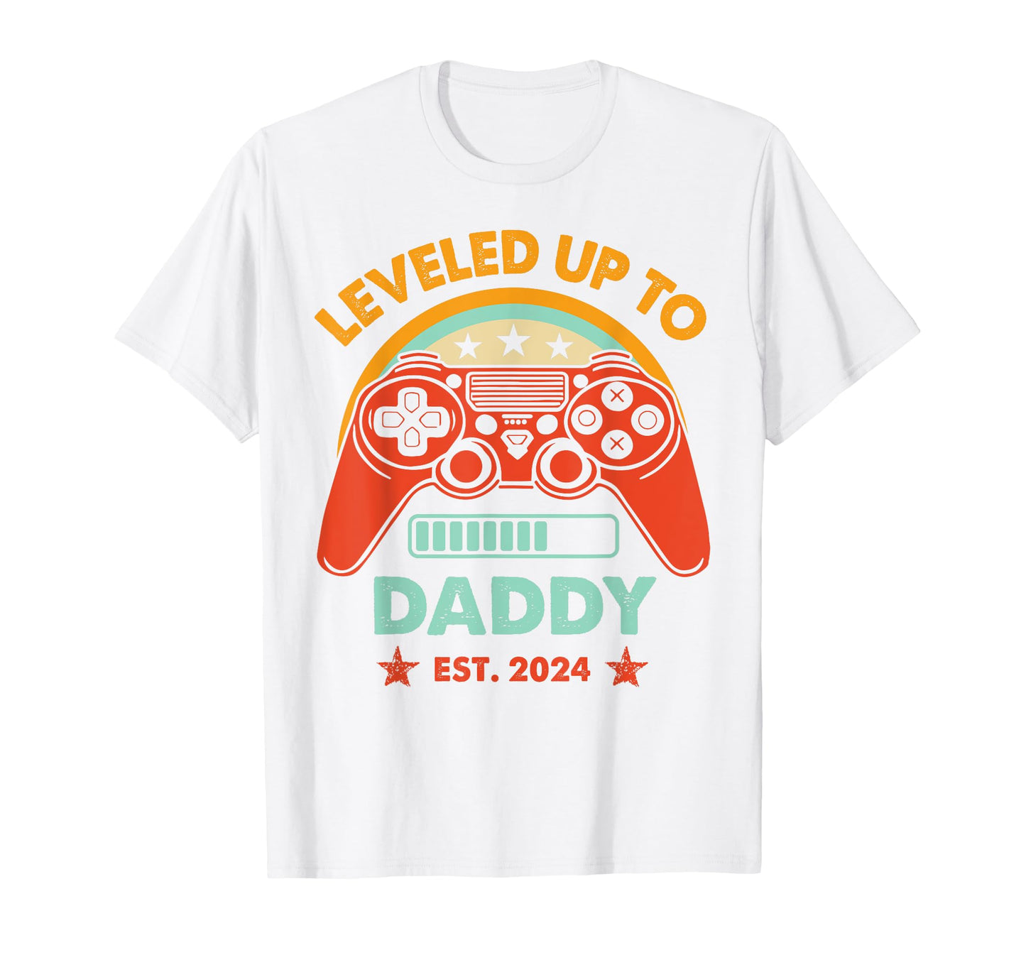 I Leveled Up To Dad First Time Dad Daddy T-Shirt - Unique Graphic Unisex - T-Shirt, Sweatshirt, Hoodie