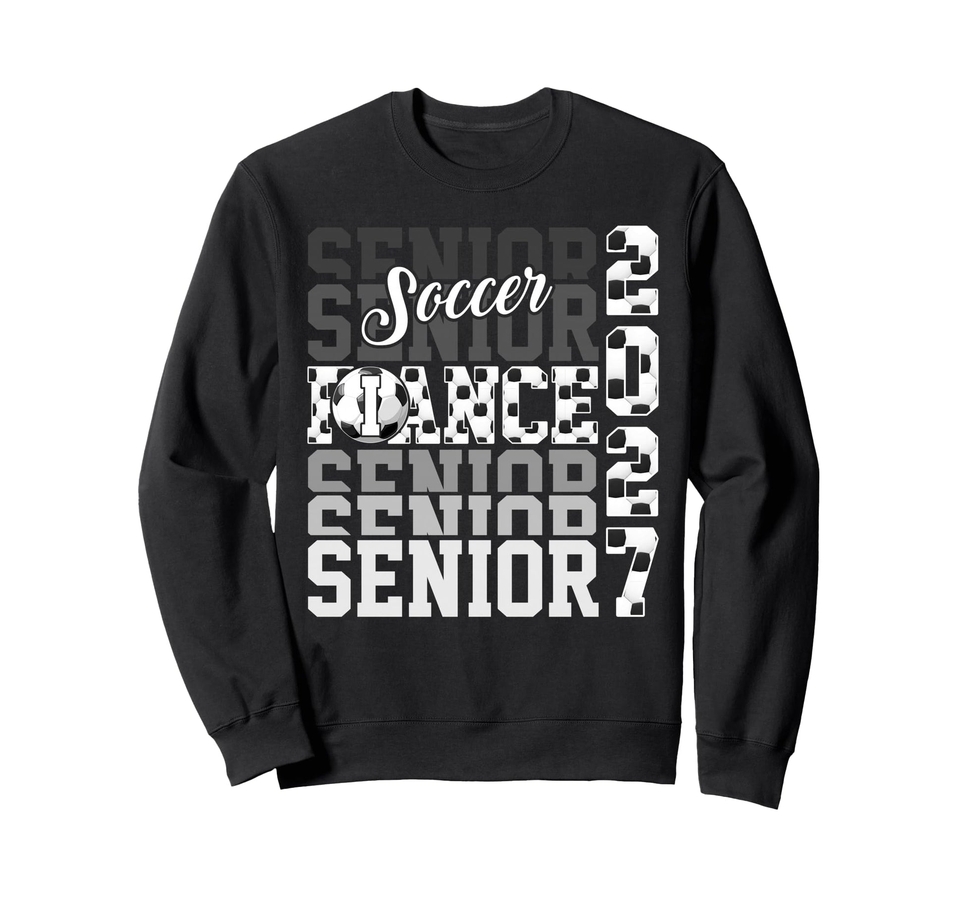 Senior 2027 Soccer Fiance Proud Sweatshirt - Novelty Apparel for Adults - T-Shirt, Sweatshirt, Hoodie