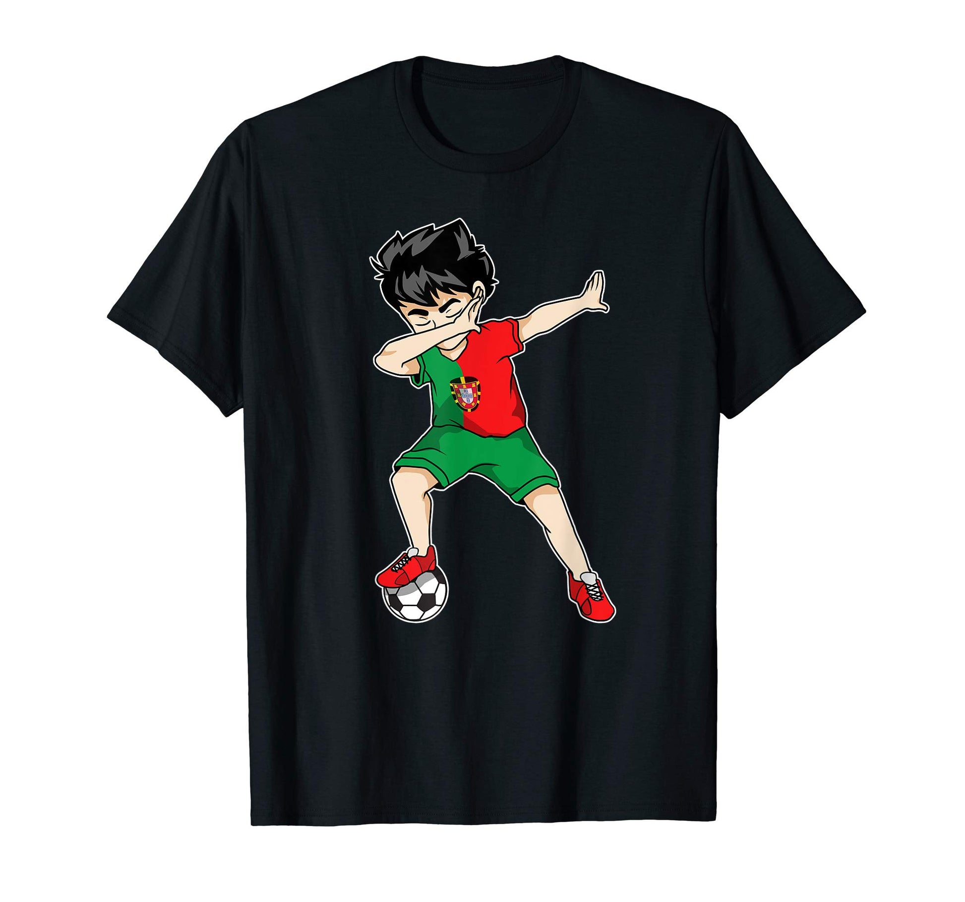 Dabbing Soccer Portugal Football T-Shirt - Fun Novelty Design Unisex - T-Shirt, Sweatshirt, Hoodie