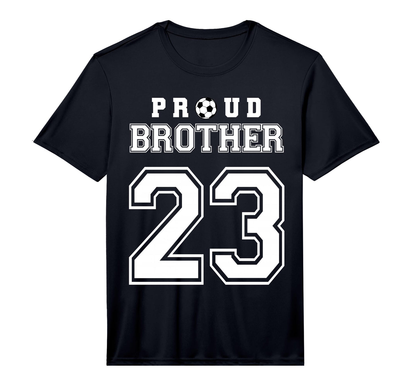 Number 23 Custom Proud Soccer Futbol T-Shirt - Custom Art Print for Adults - T-Shirt, Sweatshirt, Hoodie