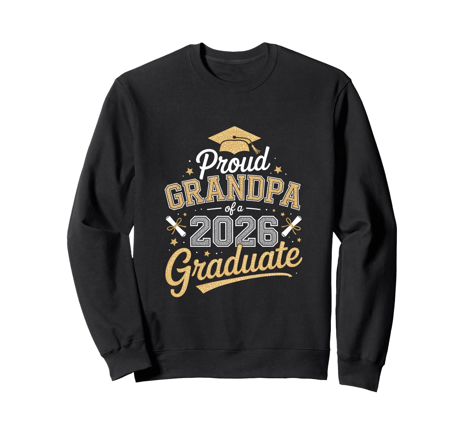Proud Grandpa 2026 Graduate Graduation Sweatshirt - Unique Graphic Unisex - T-Shirt, Sweatshirt, Hoodie
