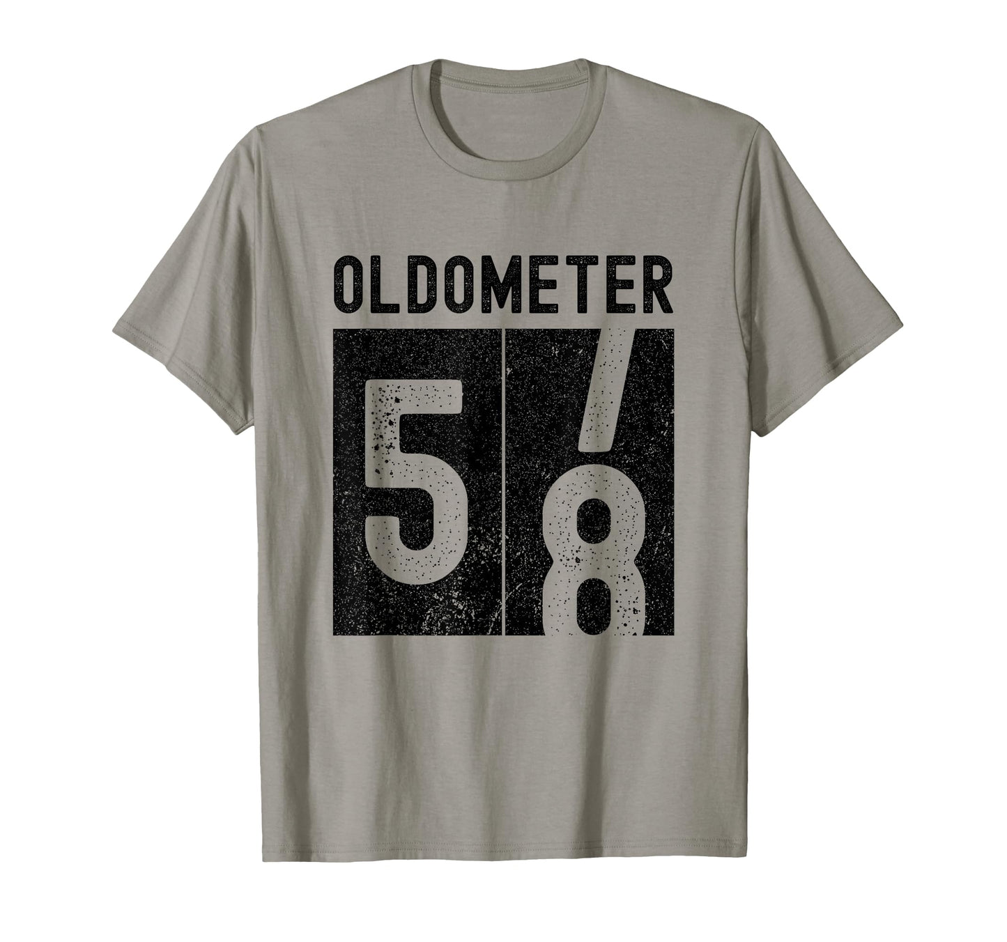 Oldometer 58Th Birthday Funny Turning T-Shirt - Graphic Print for Adults - T-Shirt, Sweatshirt, Hoodie