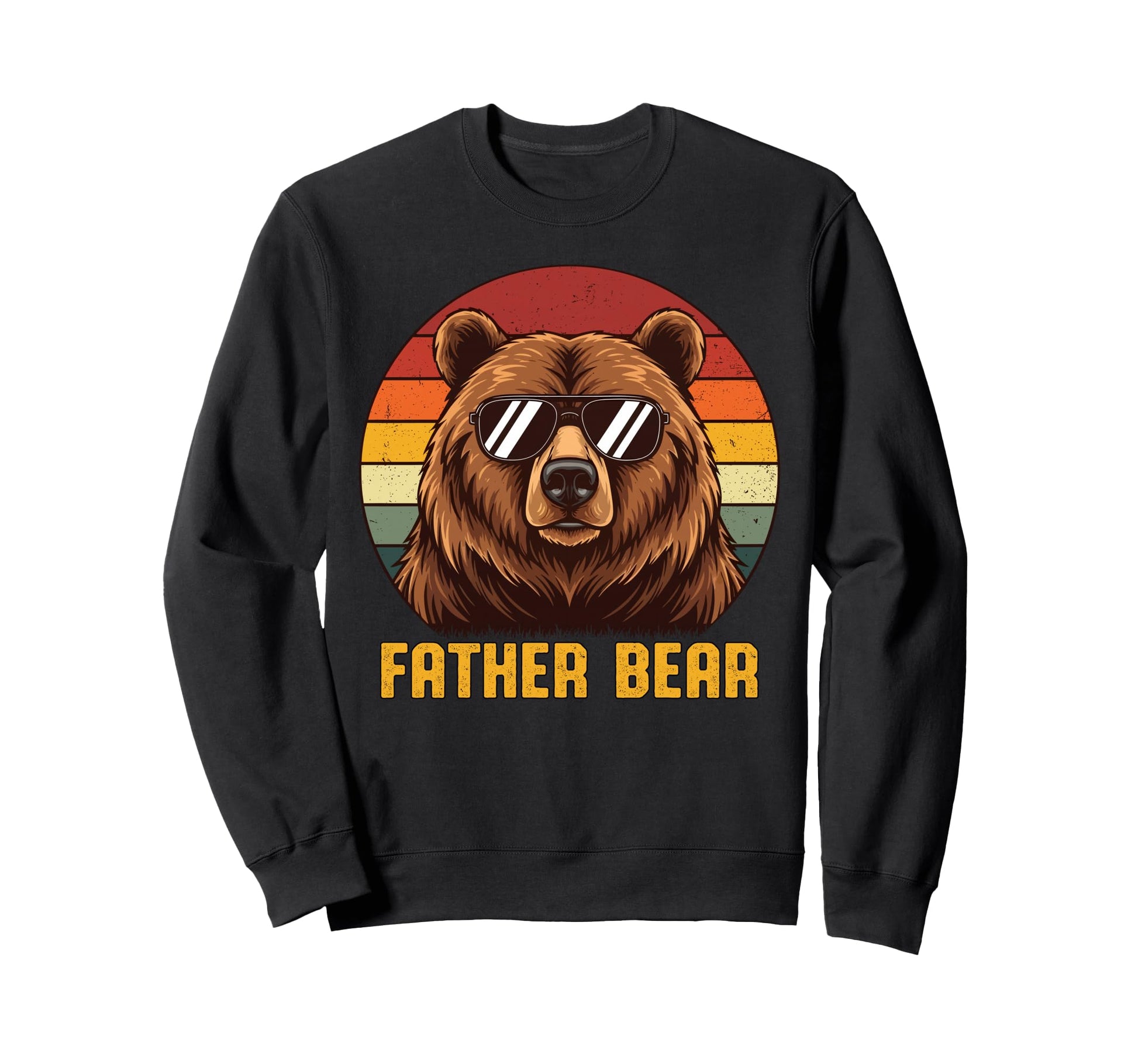 Father Bear Sunglasses Papa Family Sweatshirt - Minimalist Print Unisex - T-Shirt, Sweatshirt, Hoodie