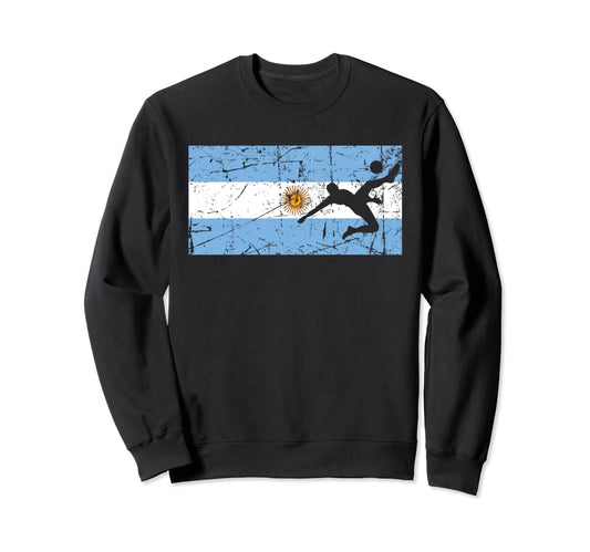 Argentina Argentinian Flag Soccer Sweatshirt - Unique Graphic for Adults - T-Shirt, Sweatshirt, Hoodie