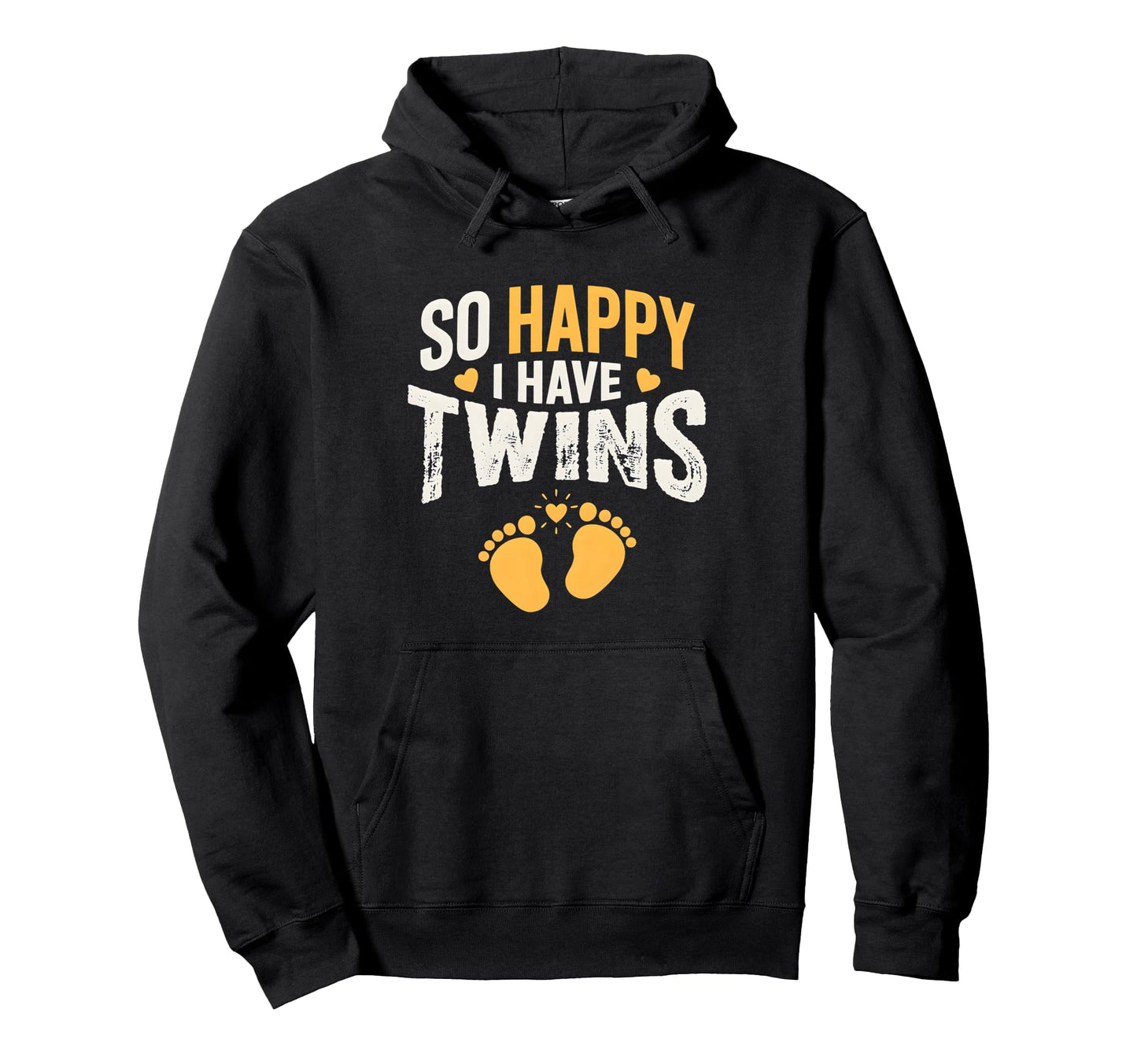 So Happy I Have Twins Twin Father Hoodie - Minimalist Print for Adults - T-Shirt, Sweatshirt, Hoodie