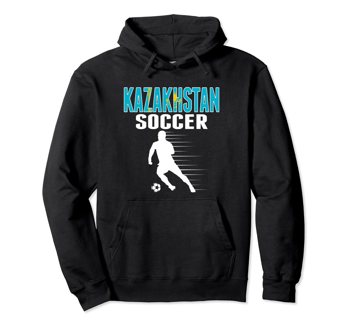 Kazakhstan Soccer Fans Jersey Kazakhstani Hoodie - Graphic Print Unisex - T-Shirt, Sweatshirt, Hoodie