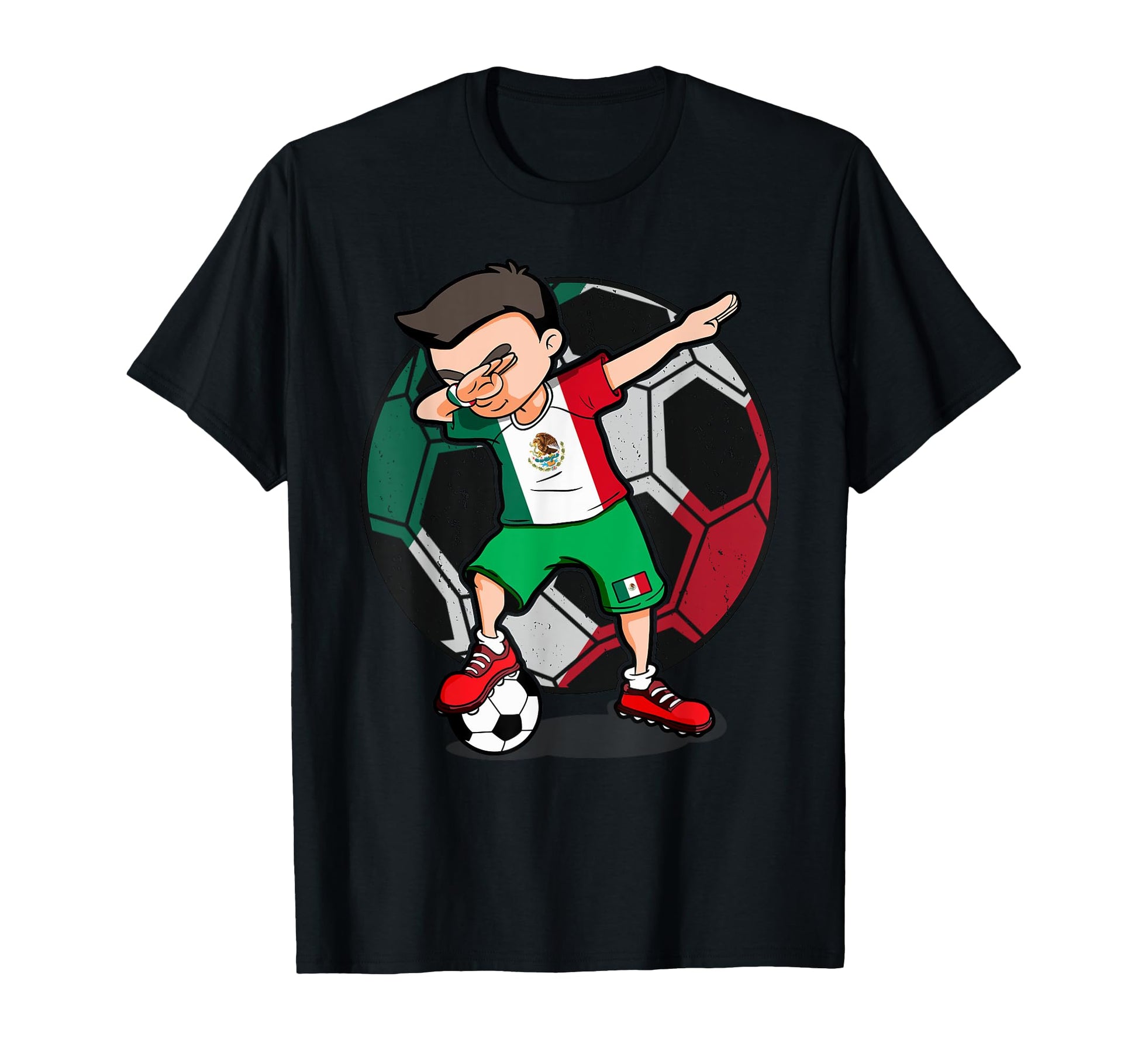 Dabbing Soccer Mexico Soccer Fan Jersey T-Shirt - Unique Graphic Unisex - T-Shirt, Sweatshirt, Hoodie