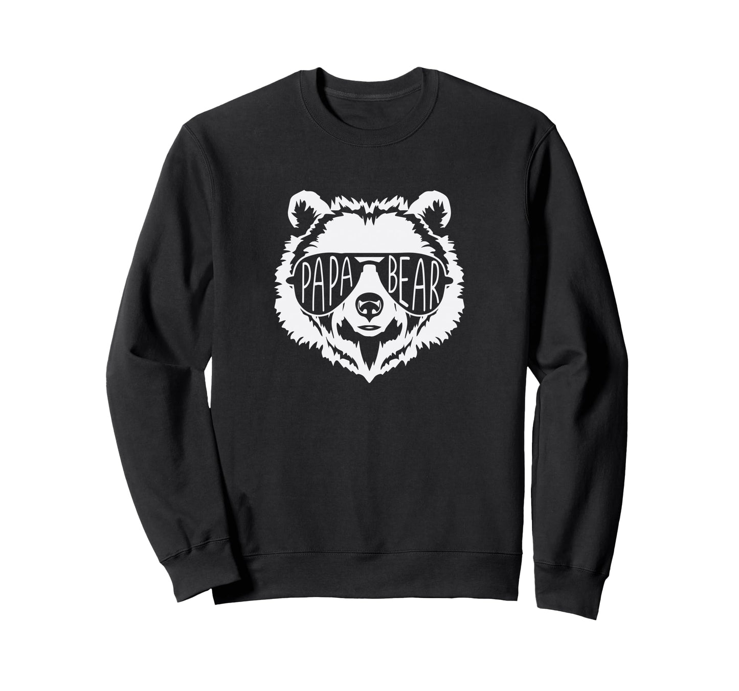 Papa Bear Face Sunglasses Sweatshirt - Unique Graphic for Adults - T-Shirt, Sweatshirt, Hoodie