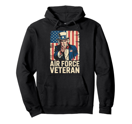 Air Force Veteran Us American Flag Dad Hoodie - Custom Art Print Unisex - T-Shirt, Sweatshirt, Hoodie