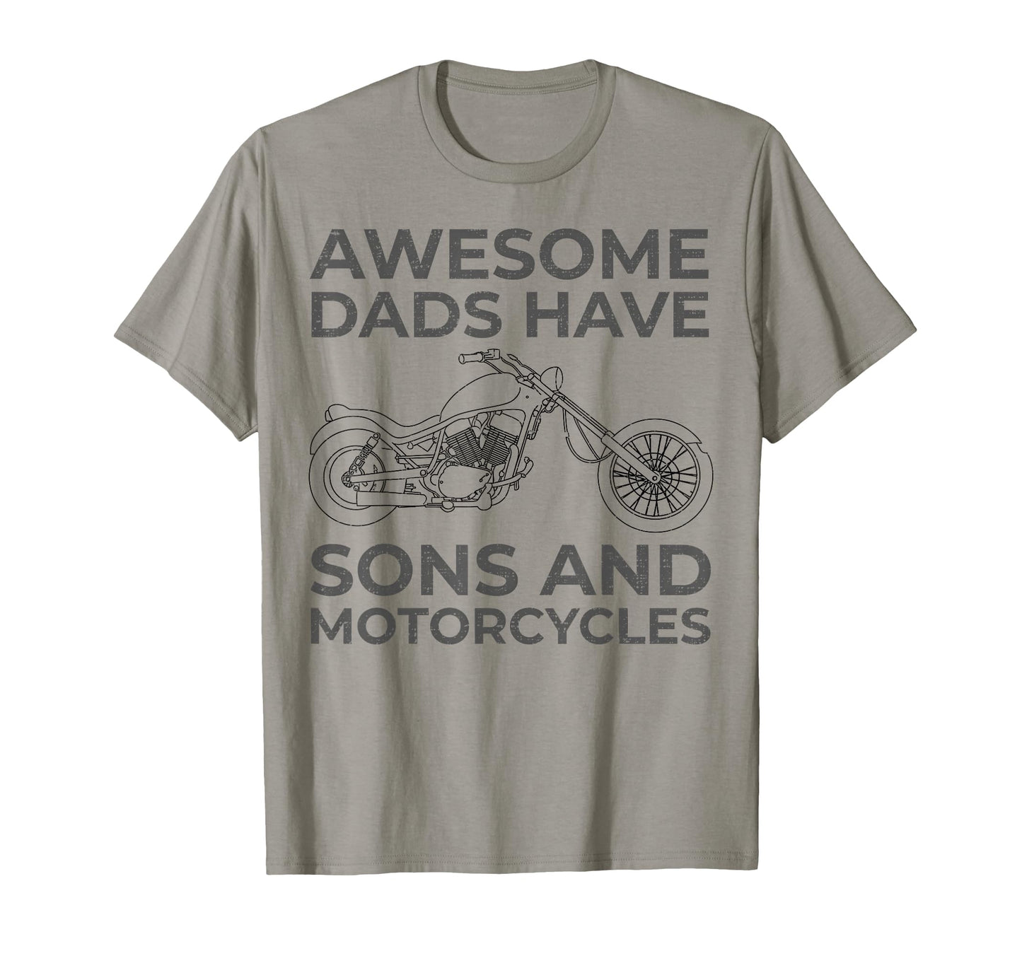 Awesome Dads Have Sons And Motorcycles T-Shirt - Graphic Print Men Women - T-Shirt, Sweatshirt, Hoodie