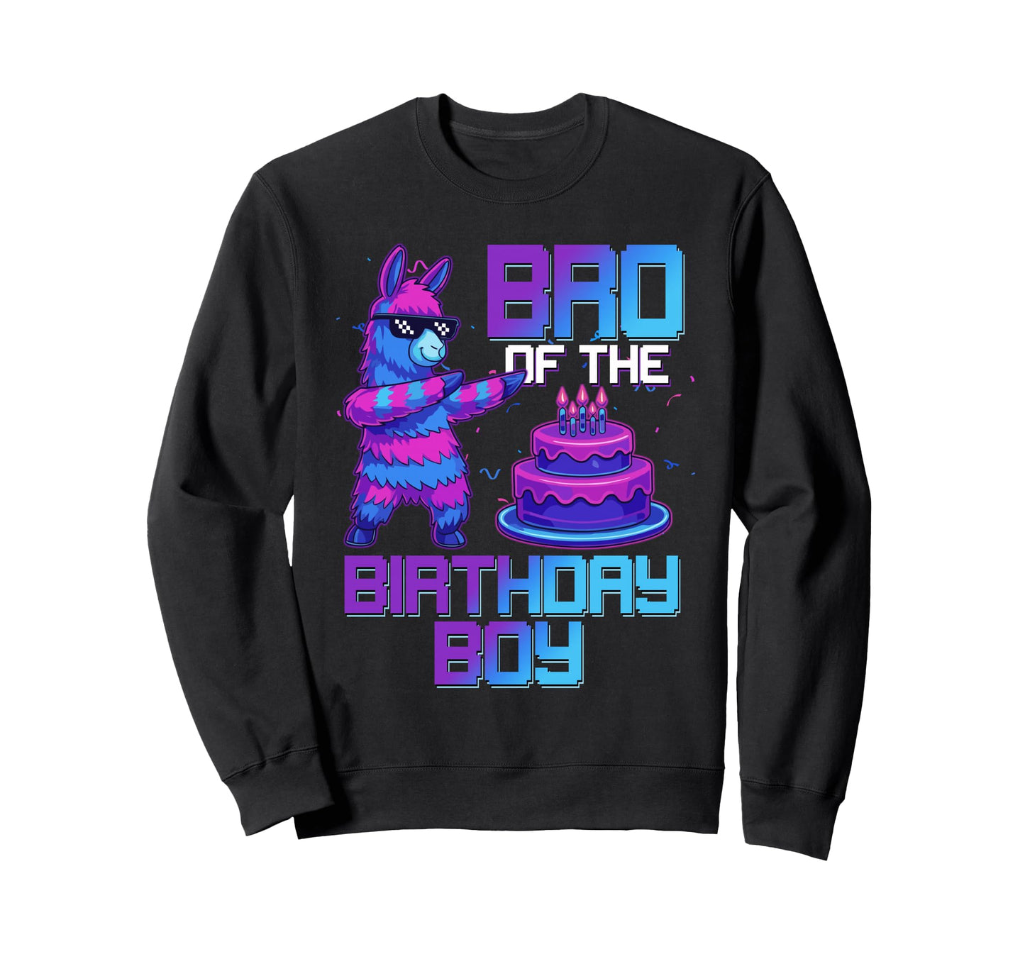 Brother Birthday Llama Pinata Party Sweatshirt - Unique Graphic Unisex - T-Shirt, Sweatshirt, Hoodie