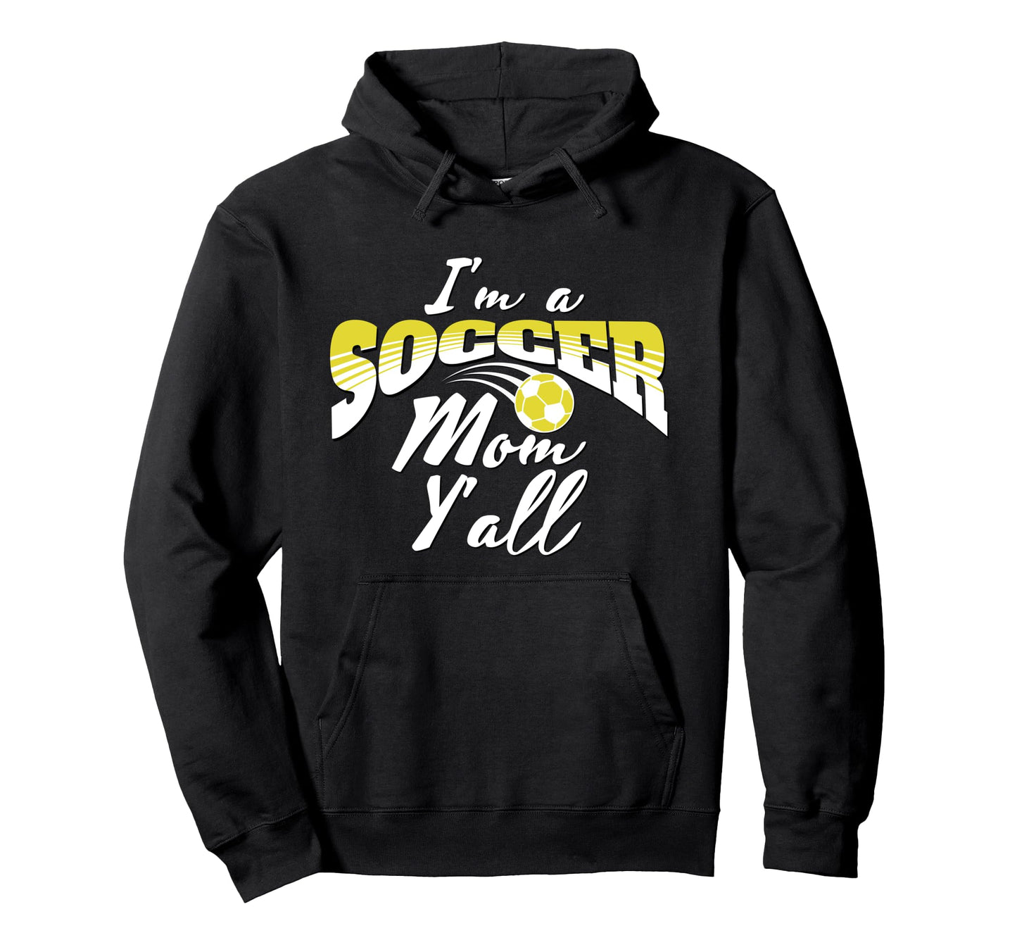 Mom Soccer Lover Soccer Mom Gift Yellow White Hoodie - Graphic Print Unisex - T-Shirt, Sweatshirt, Hoodie