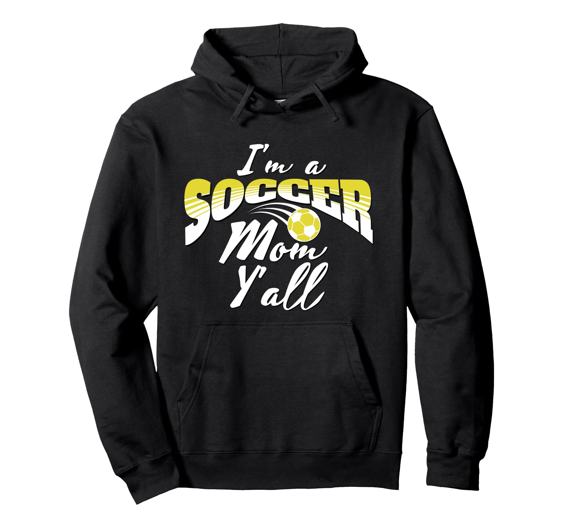 Mom Soccer Lover Soccer Mom Gift Yellow White Hoodie - Graphic Print Unisex - T-Shirt, Sweatshirt, Hoodie