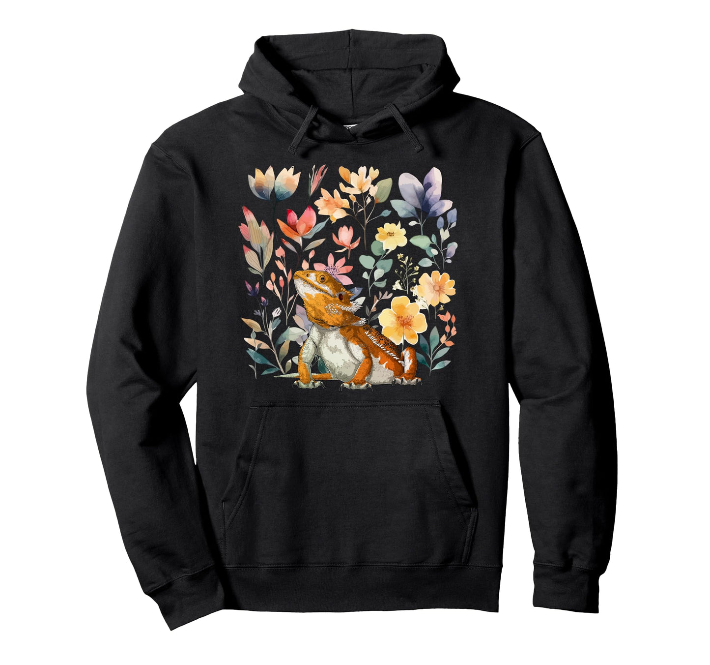 Bearded Dragon Owner Flowers Bearded Hoodie - Streetwear Style Men Women - T-Shirt, Sweatshirt, Hoodie