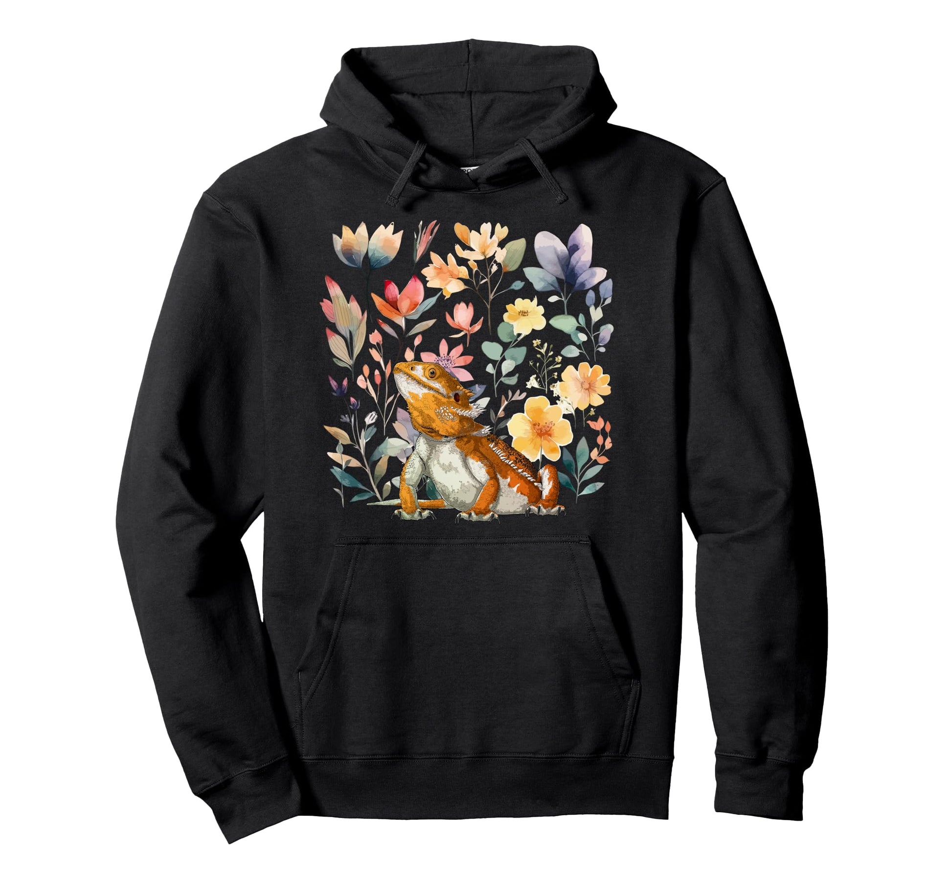 Bearded Dragon Owner Flowers Bearded Hoodie - Streetwear Style Men Women - T-Shirt, Sweatshirt, Hoodie