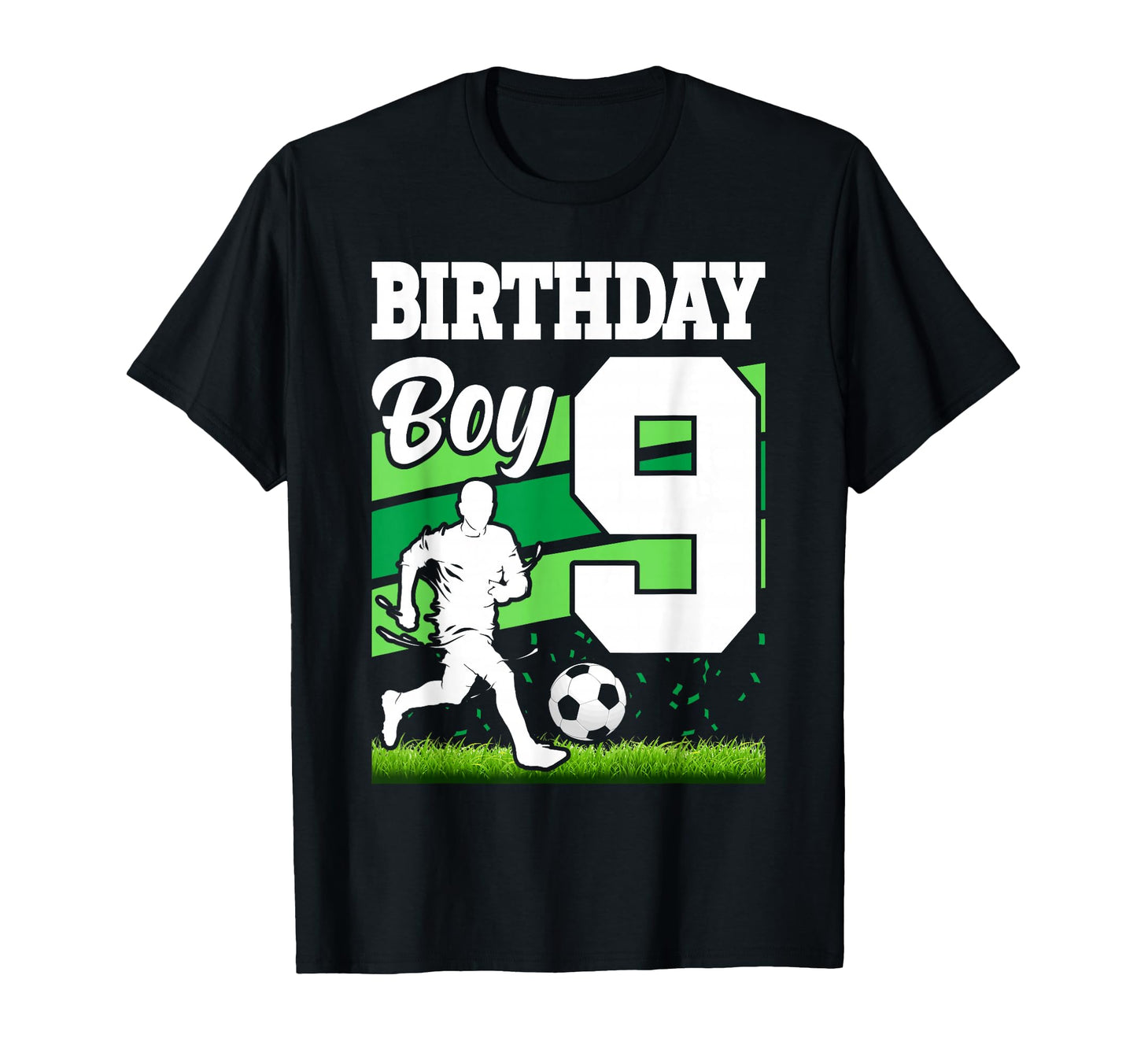 9 Year Old Soccer Birthday Party T-Shirt - Casual Everyday Wear Men Women - T-Shirt, Sweatshirt, Hoodie