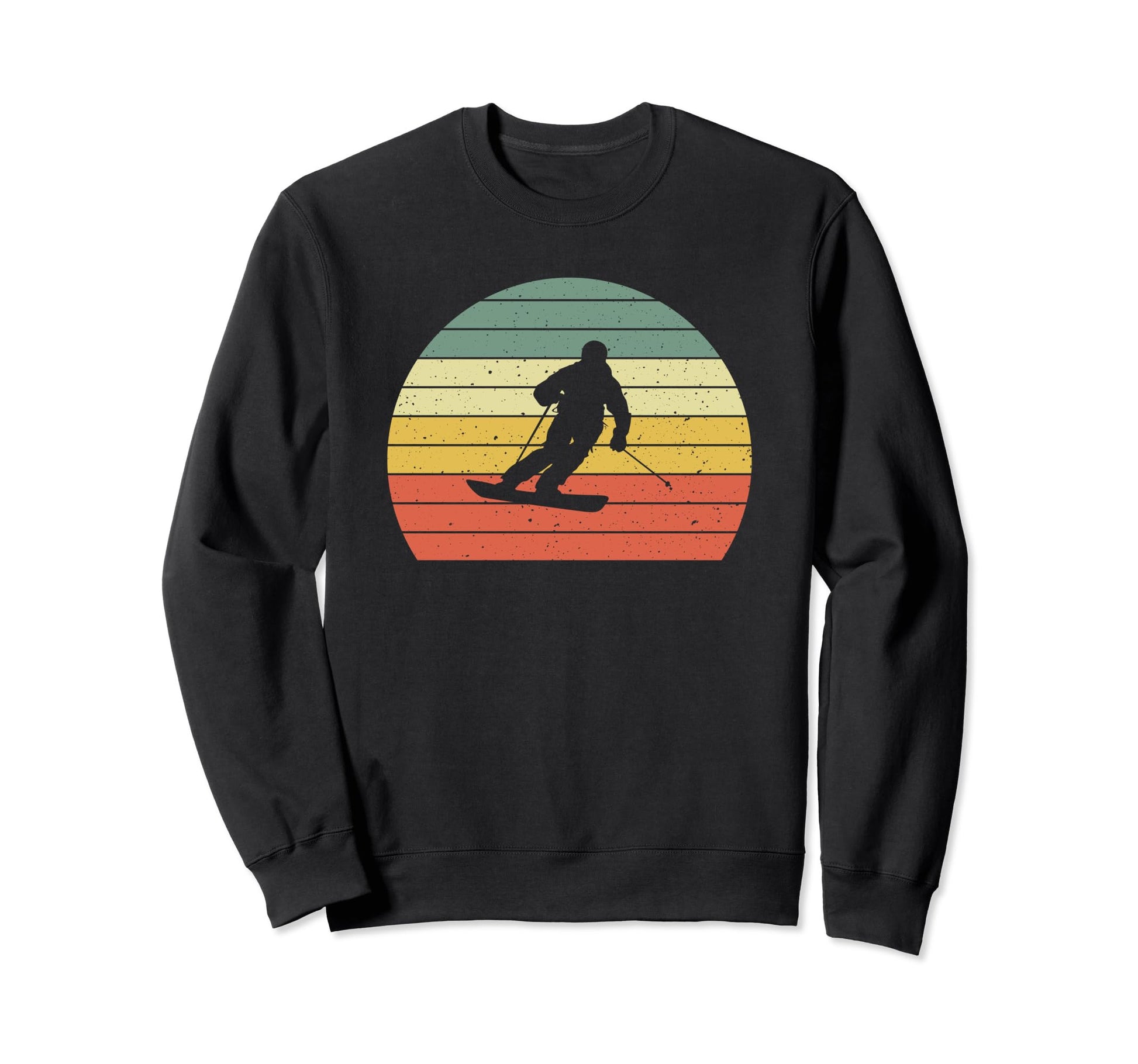 Ski Sunset Skier Skiing Dad Ski Lovers Sweatshirt - Graphic Print Men Women - T-Shirt, Sweatshirt, Hoodie