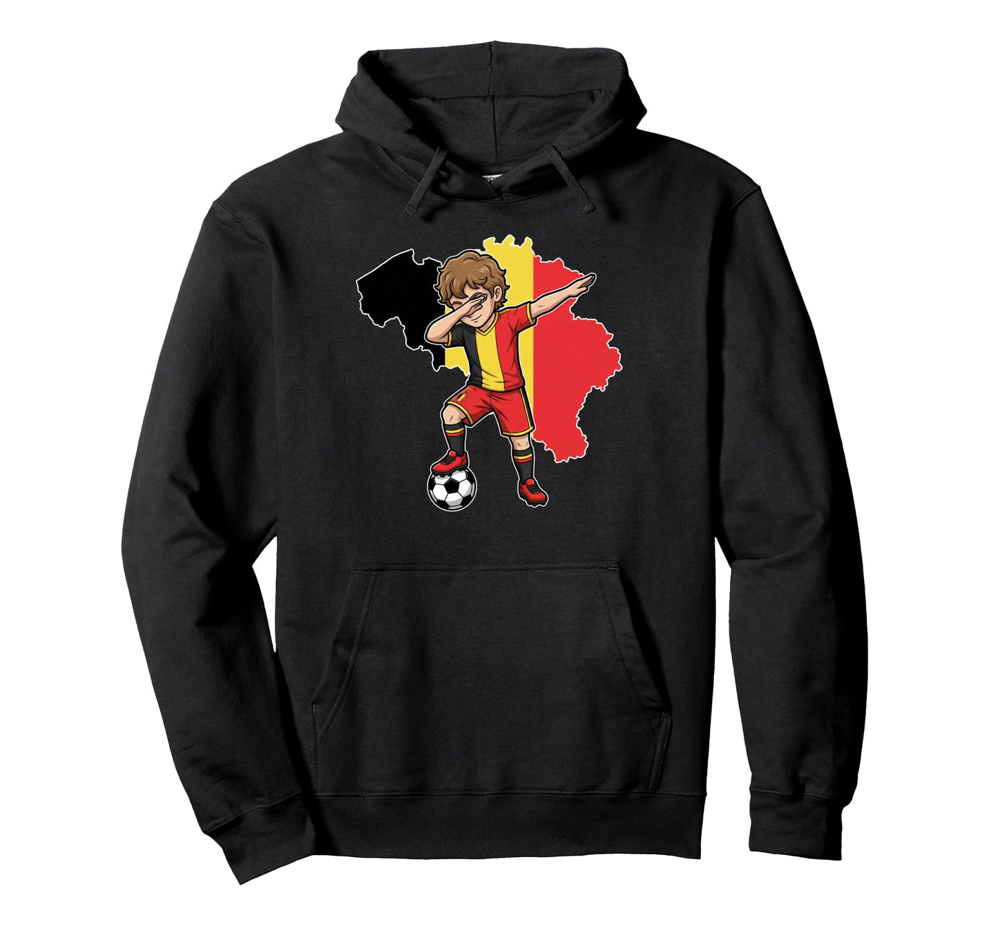 Belgium Soccer Dab Flag Football Hoodie - Unique Graphic Men Women - T-Shirt, Sweatshirt, Hoodie