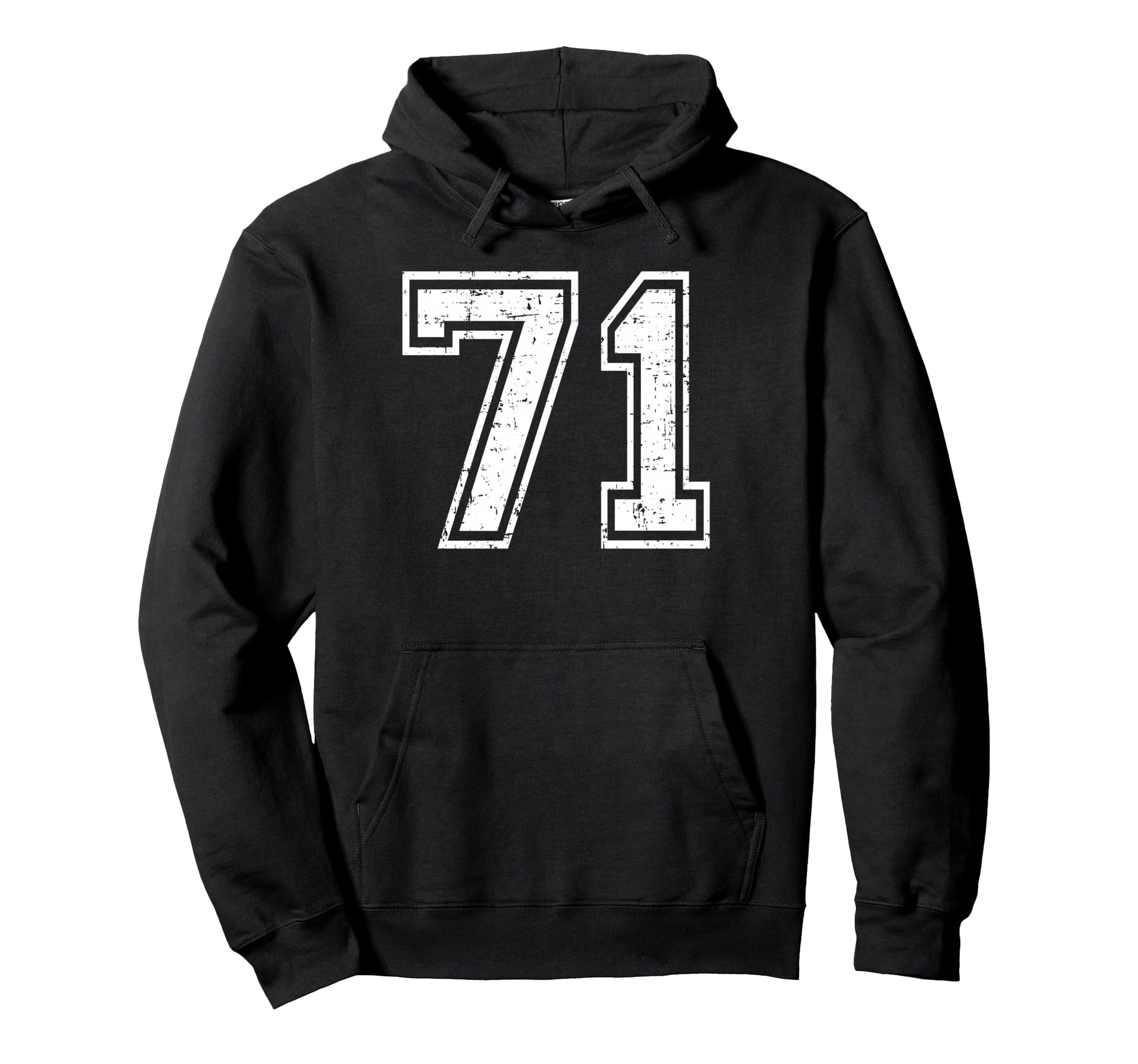 71 Number Seventy One Team Sports Grunge Hoodie - Streetwear Style Unisex - T-Shirt, Sweatshirt, Hoodie