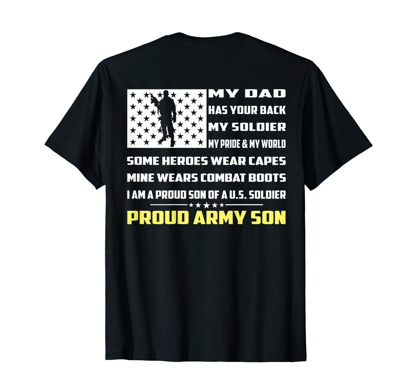 My Dad Has Your Back My Soldier My T-Shirt - Aesthetic Graphic Unisex - T-Shirt, Sweatshirt, Hoodie