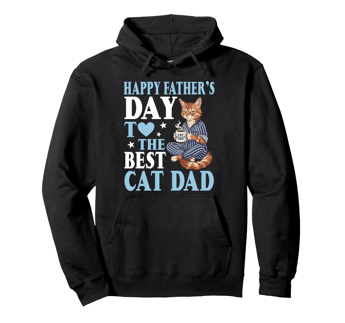 Happy Fathers Day To Best Laperm Cat Hoodie - Minimalist Print Men Women - T-Shirt, Sweatshirt, Hoodie