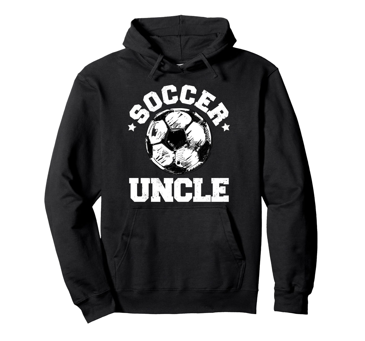 Soccer Uncle Soccer Ball Distressed Hoodie - Graphic Print for Adults - T-Shirt, Sweatshirt, Hoodie