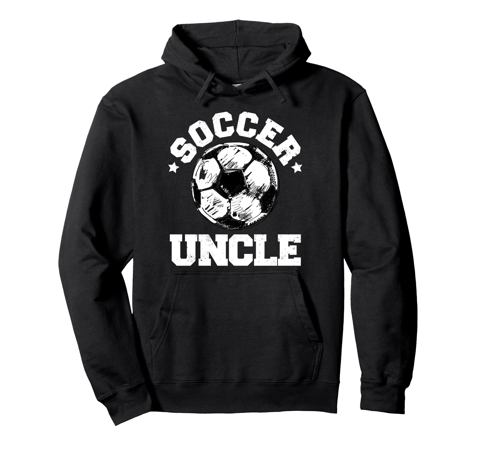 Soccer Uncle Soccer Ball Distressed Hoodie - Graphic Print for Adults - T-Shirt, Sweatshirt, Hoodie