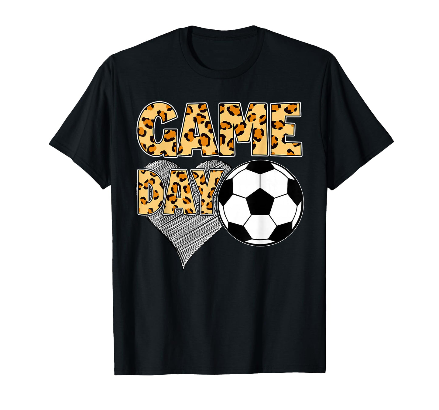 Soccer Game Day Leopard Cheetah T-Shirt - Minimalist Print for Adults - T-Shirt, Sweatshirt, Hoodie