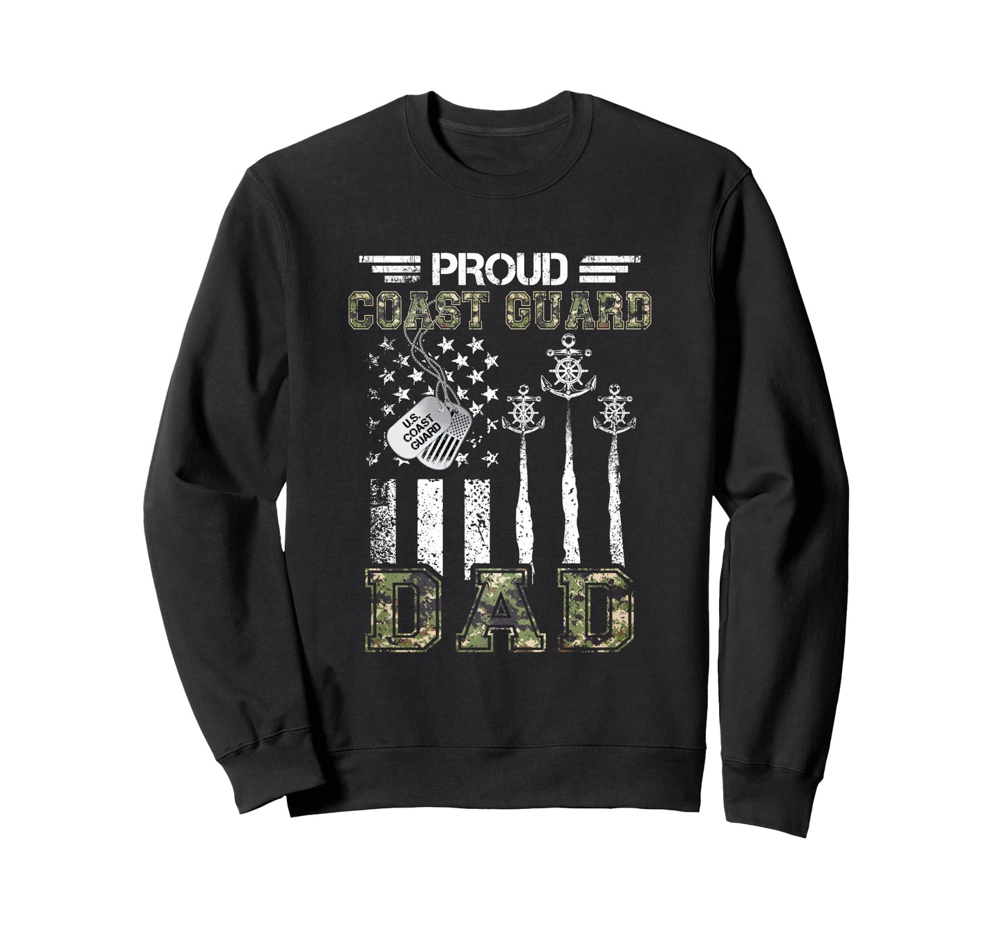Proud Coast Guard Dad Us Coast Sweatshirt - Fun Novelty Design Unisex - T-Shirt, Sweatshirt, Hoodie