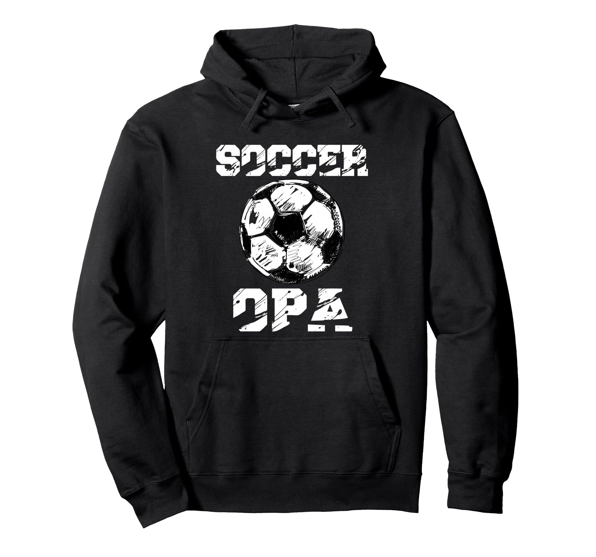 Soccer Opa Distressed Ball Funny Soccer Hoodie - Graphic Print Men Women - T-Shirt, Sweatshirt, Hoodie