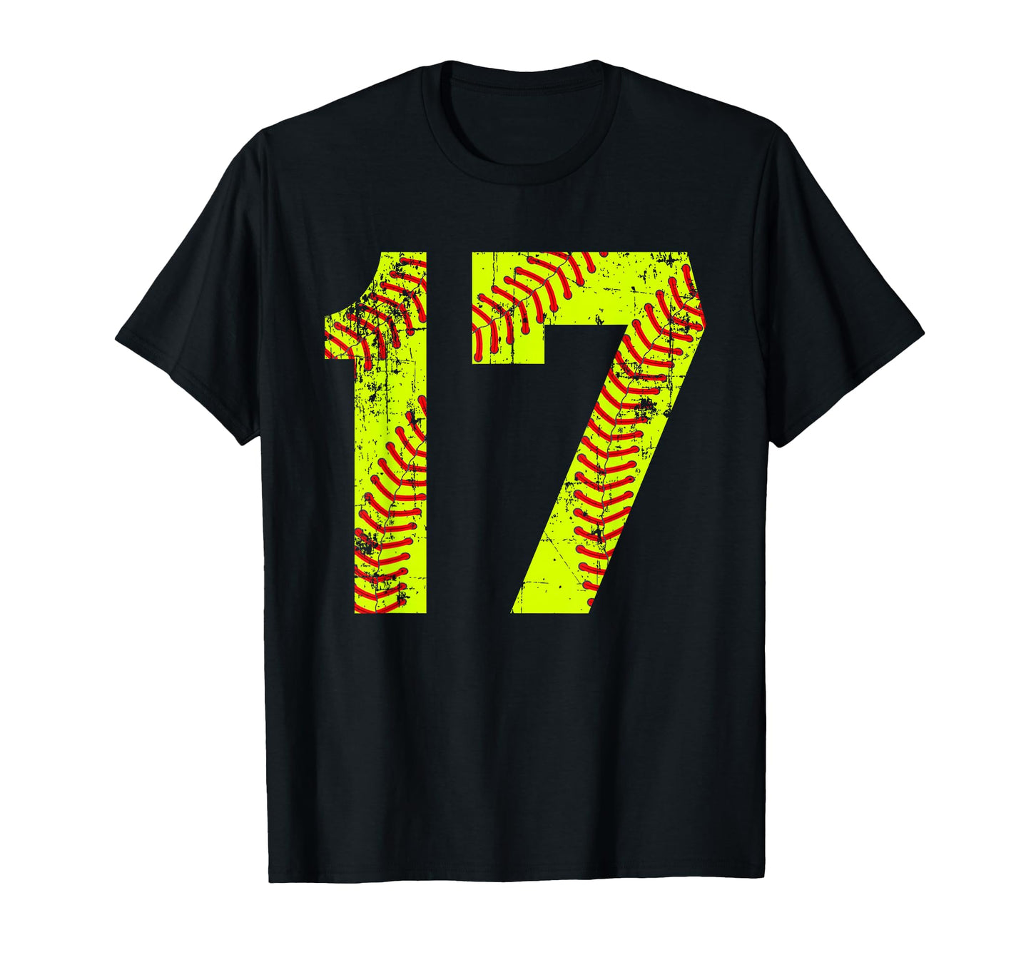 Softball 17 Jersey Number T-Shirt - Graphic Print for Adults - T-Shirt, Sweatshirt, Hoodie