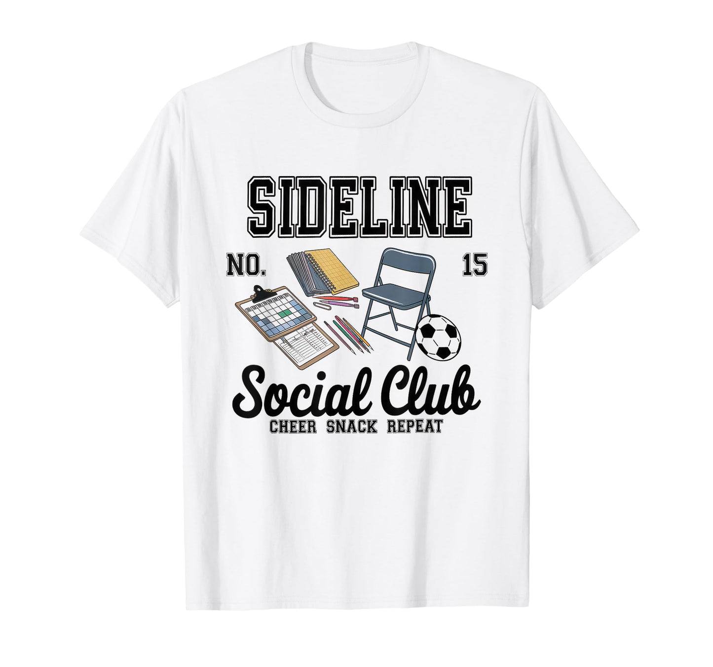 Sideline Social Club Soccer Mom Game T-Shirt - Unique Graphic for Adults - T-Shirt, Sweatshirt, Hoodie