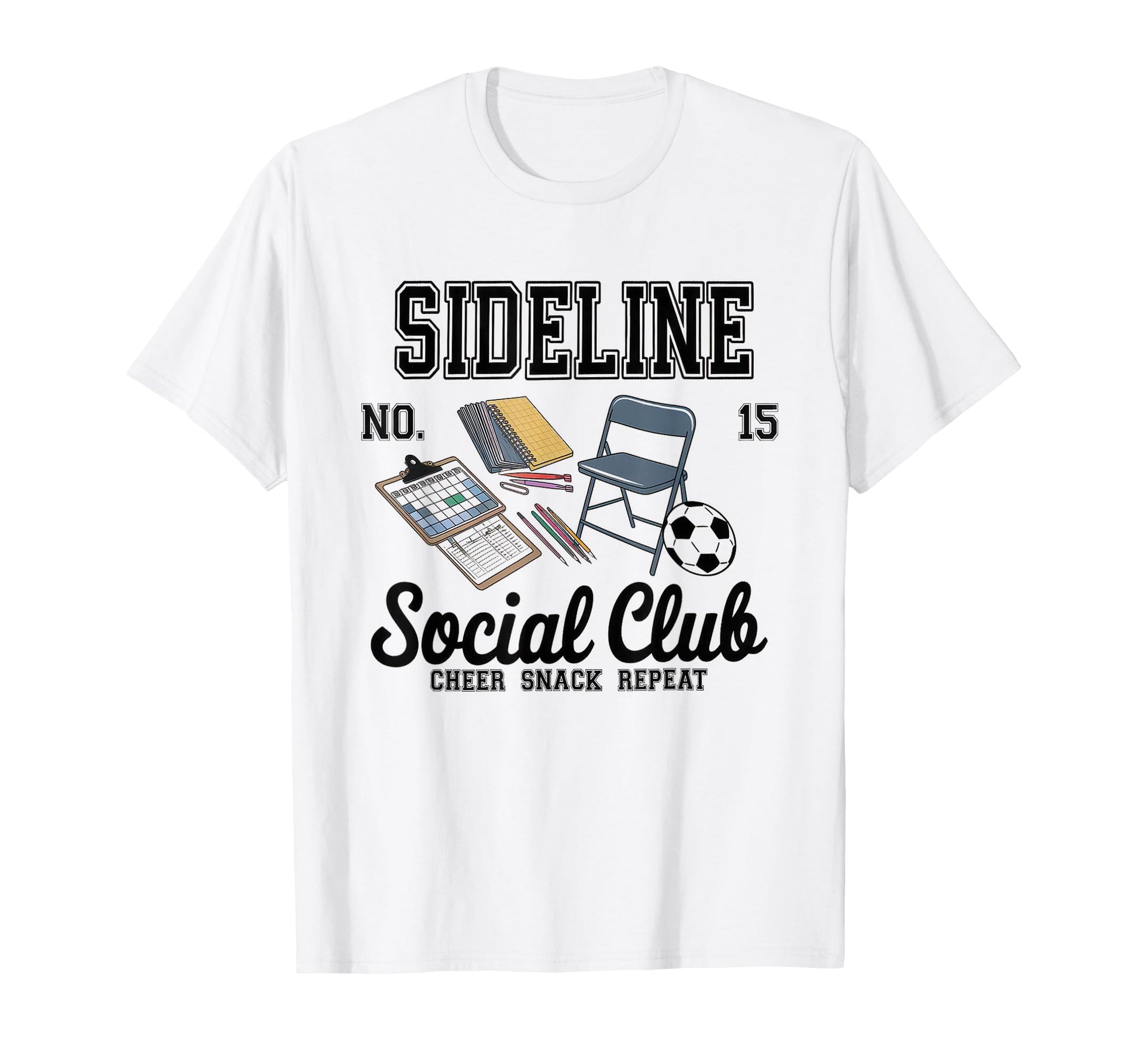 Sideline Social Club Soccer Mom Game T-Shirt - Unique Graphic for Adults - T-Shirt, Sweatshirt, Hoodie