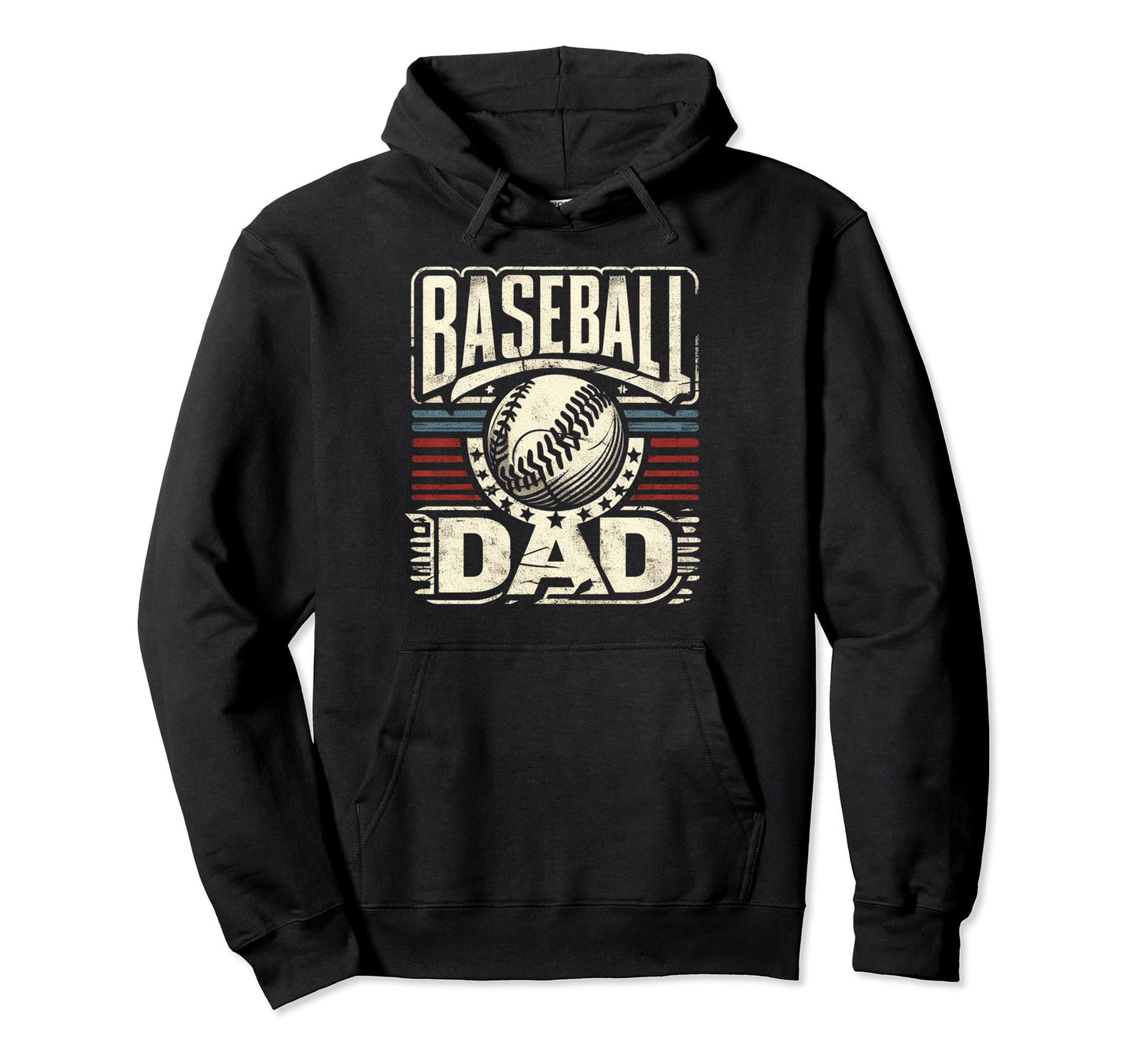 Baseball Dad Fathers Day Hoodie - Unique Graphic Men Women - T-Shirt, Sweatshirt, Hoodie